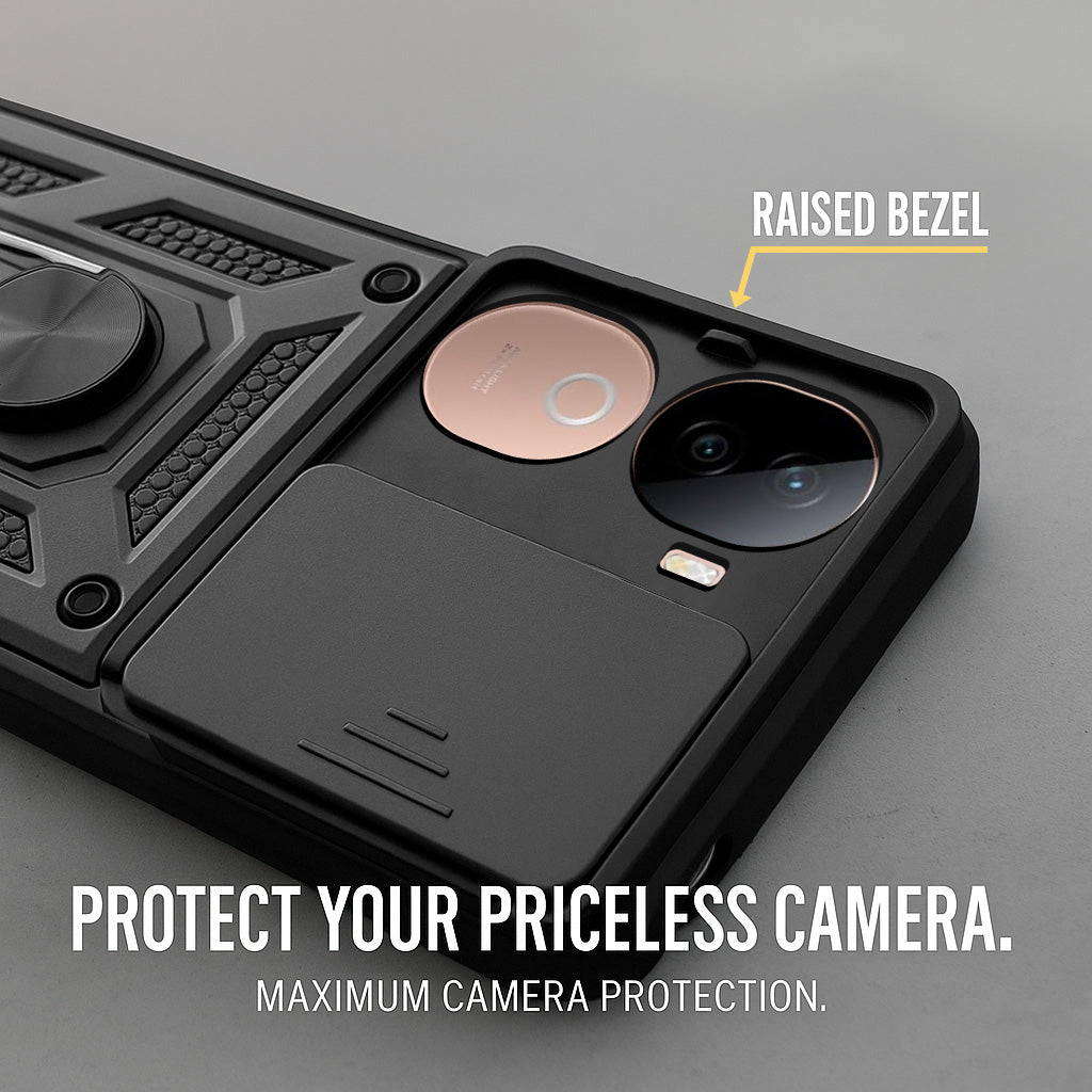 For Vivo V40e Back Cover Case (Hybrid Dual Armor Polycarbonate)