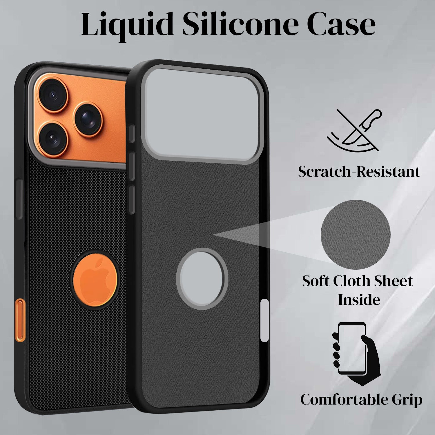 For Apple iPhone 17 Pro Max Back Cover Case Rubberised (Textured Grip Design | Micro-Fiber Cloth Inside | Slim and Light Weight | Soft Touch and Feel)