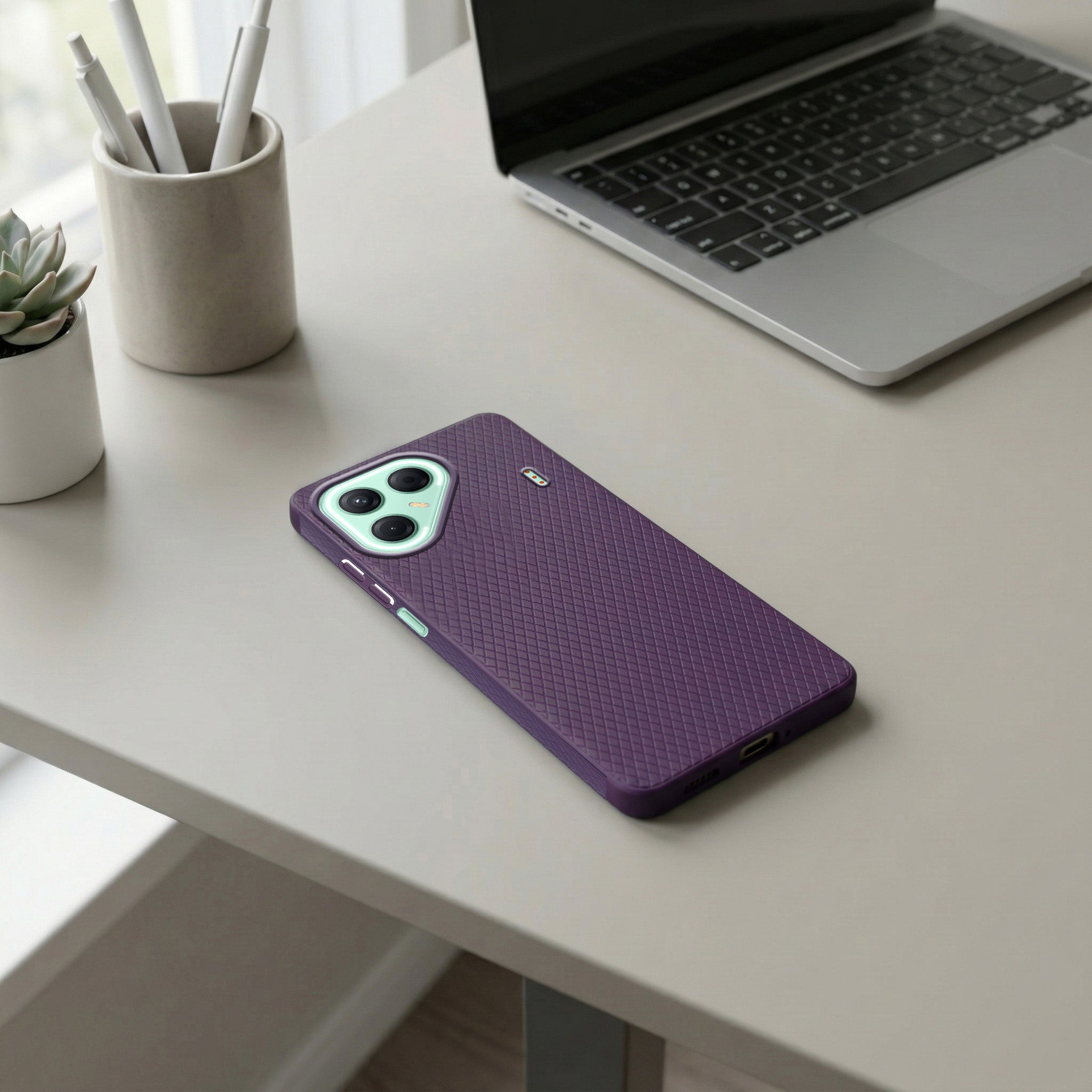 For Tecno Pova 7 5G Back Cover Case (Liquid Silicone | Side Grip | Camera Protection)