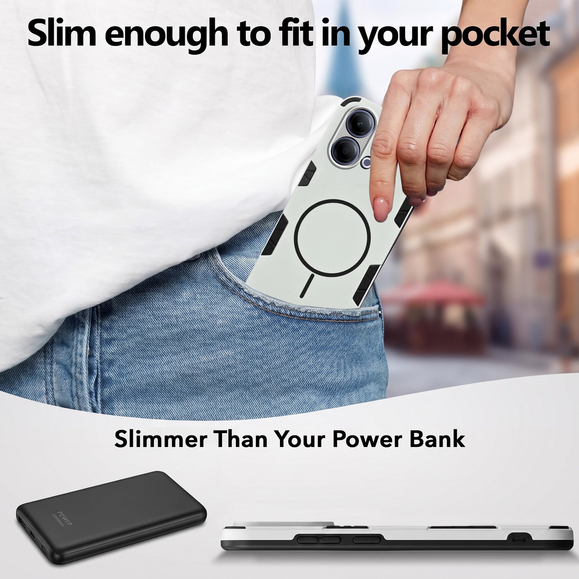 For Vivo Y11 | Vivo Y21 5G Back Cover Case (Slim Hybrid Armor | Shockproof Camera Protection | Rugged Dual Layer)