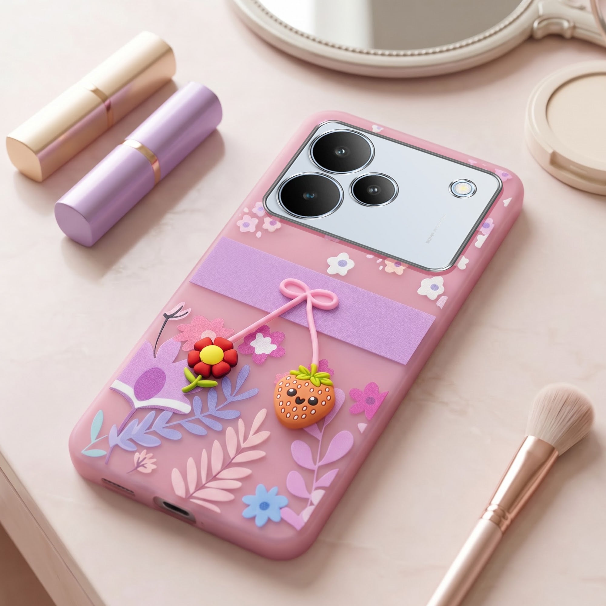 For Realme P4 Back Cover Case (3D Cute Cartoons | Hard Back Side Soft | Matte Premium Finish | HD Printing)