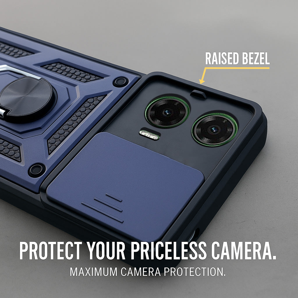 For Motorola Moto G35 Back Cover Case (Hybrid Dual Armor Polycarbonate)