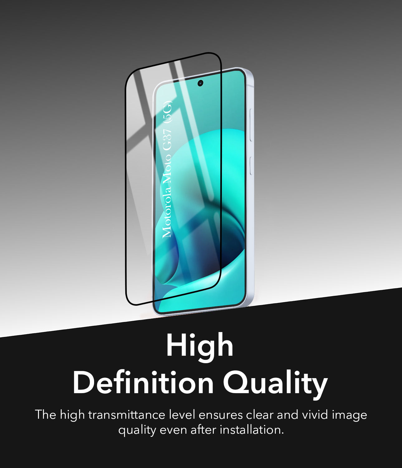 Tempered Glass For Motorola Moto G37 Military-Grade Gorilla Screen Protector With Installation Kit | Shatterproof, Full Coverage, HD Clear, Scratch Resistant (Pack of 1)