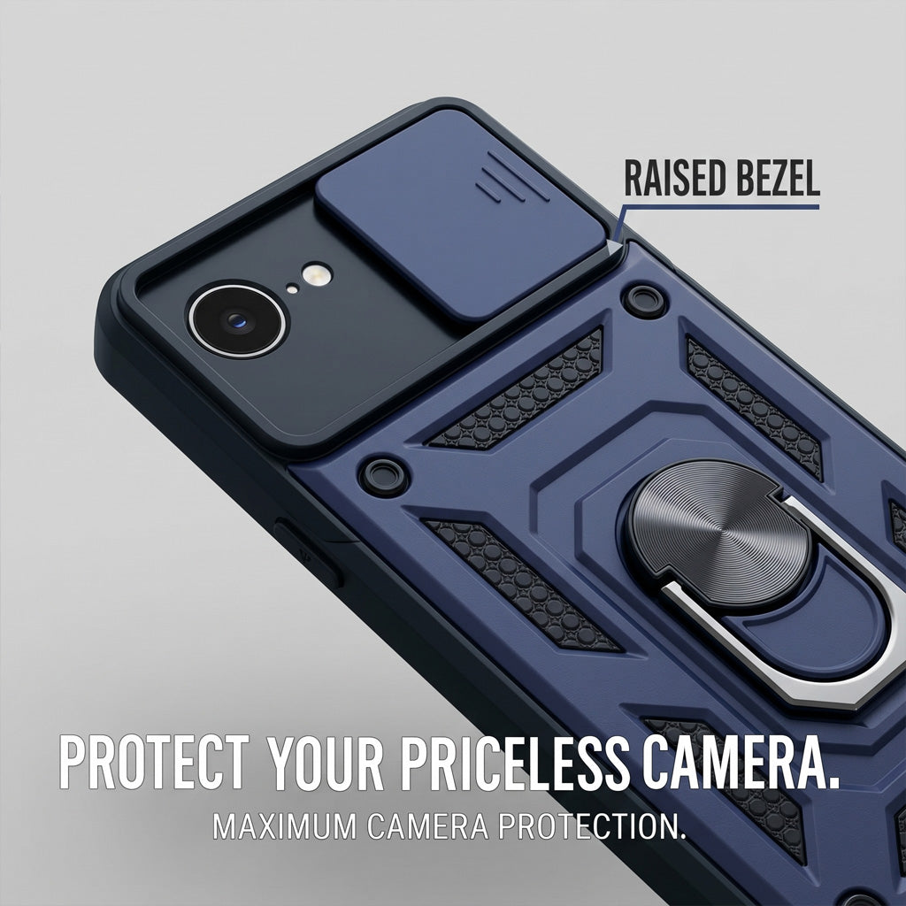 For iPhone 16e | iPhone 17e Back Cover Case (Hybrid Dual Armor Polycarbonate)