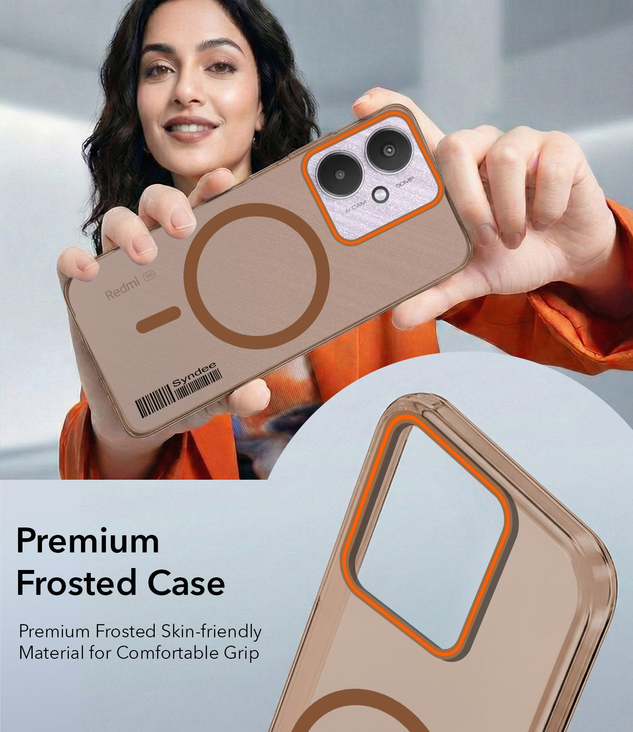 For Xiaomi Redmi 13C 5G Back Cover Case (Soft Touch | Camera Bump Protection | MagSafe Compatible | Matte Finish)