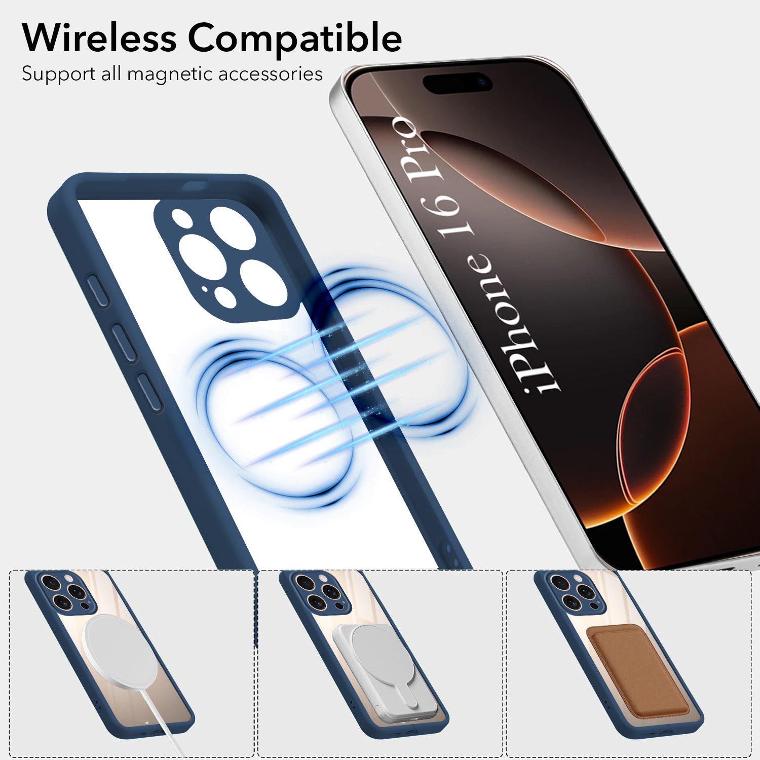 For Apple iPhone 16 Pro Ultra-Hybrid Back Cover Case(Lifetime Anti Yellow | Anti Scratch | Crystal Clear Shockproof)
