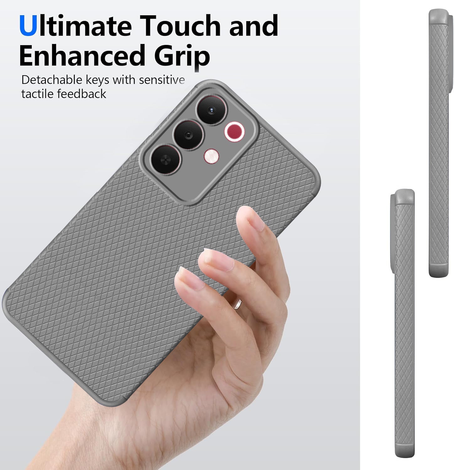 For Realme 15X Back Cover Case Liquid Silicone (Camera Protection | Side Grip Texture | Soft and Flexible)