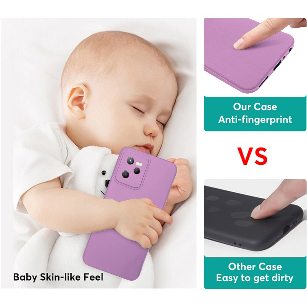 For Vivo iQOO 11 5G Back Cover Case ( Matte Finish Silicone with Inside Fiber cloth)