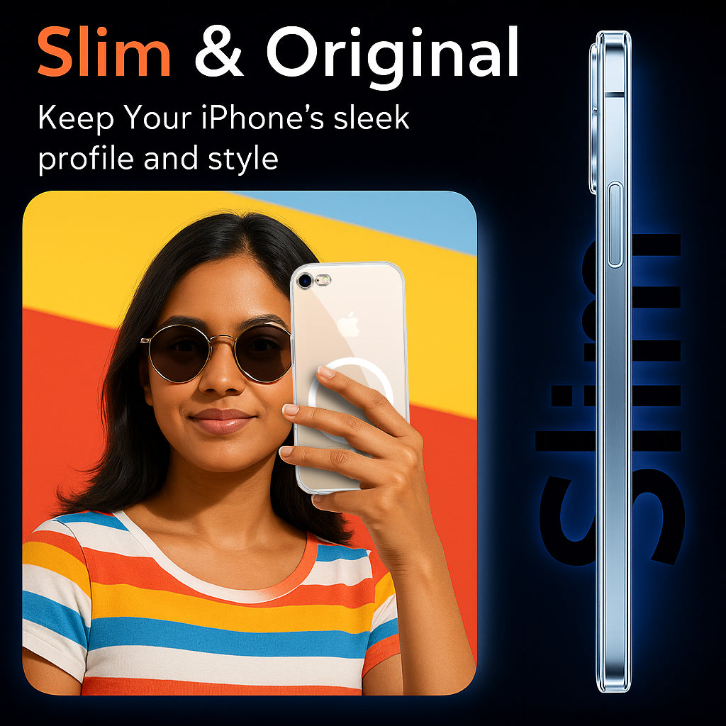 For Apple iPhone 7 | iPhone 8 Back Cover Case Lifetime Anti-Yellow MagSafe Compatible Clear (Sleek Hard Crystal | Shockproof and Camera Protection)
