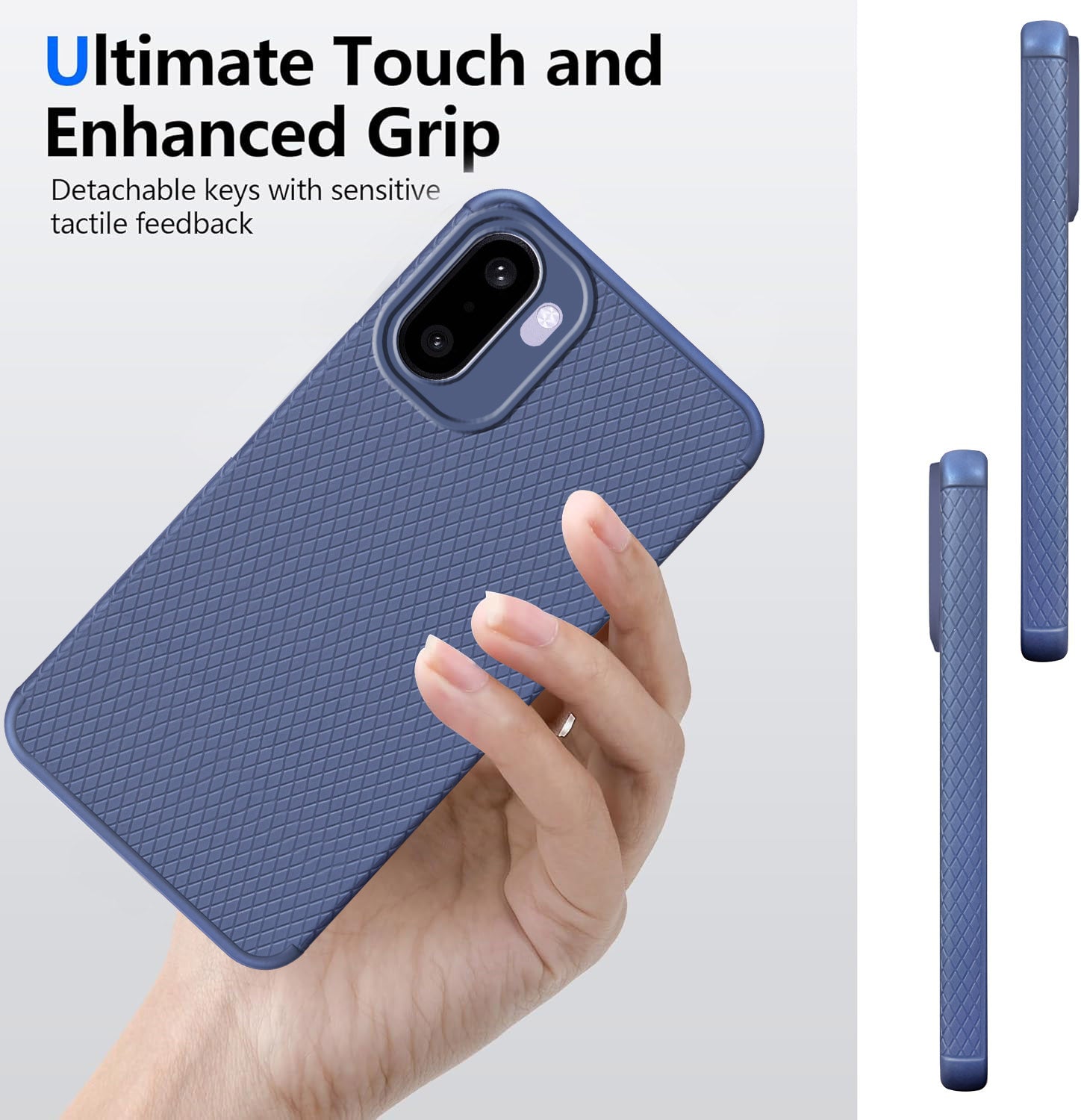 For OnePlus 15R Back Cover Case Liquid Silicone (Camera Protection | Side Grip Texture | Soft and Flexible)