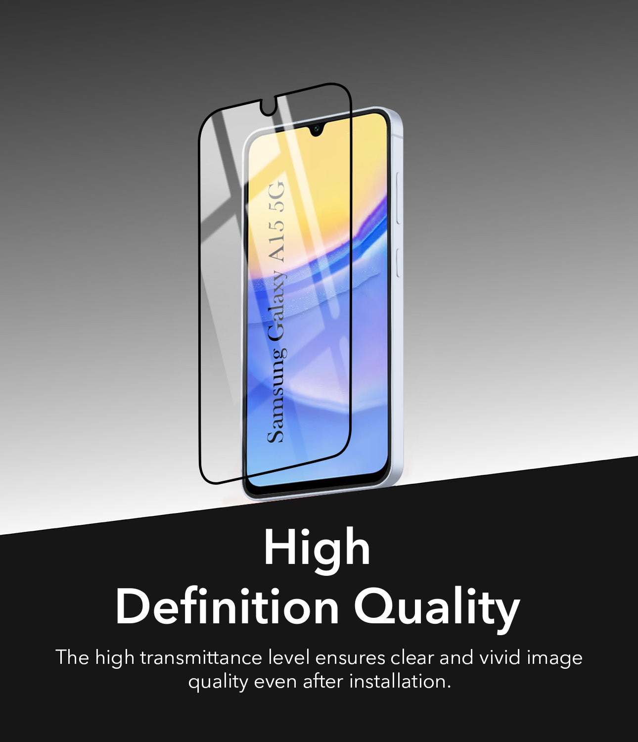 Tempered Glass For Samsung Galaxy A15 5G Military-Grade Gorilla Screen Protector With Installation Kit | Shatterproof, Full Coverage, HD Clear, Scratch Resistant (Pack of 1)