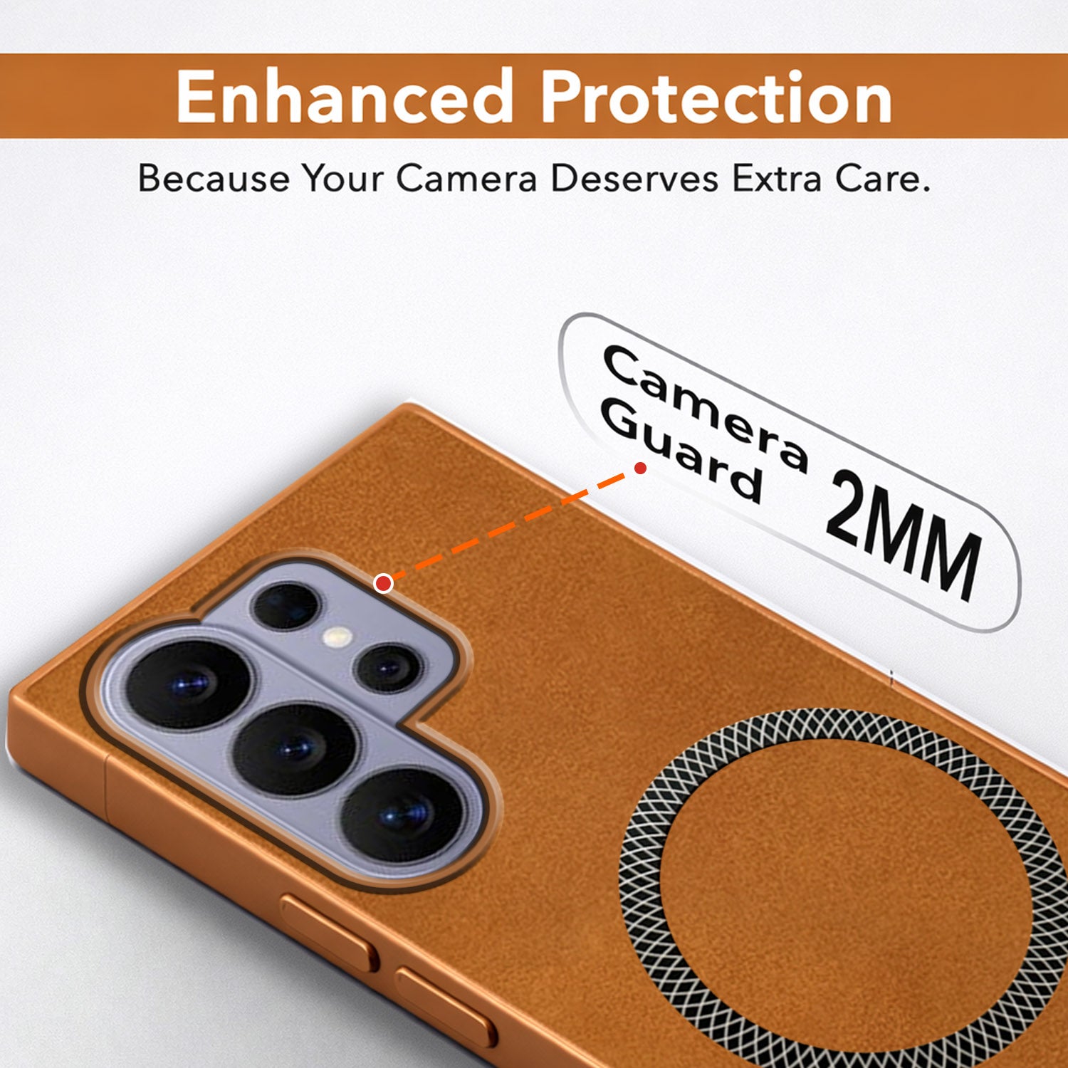 For Samsung Galaxy S26 Ultra Back Cover Case Leather Finish (MagSafe Compatible Wireless Charging | Soft Touch | Camera Bump Protection)