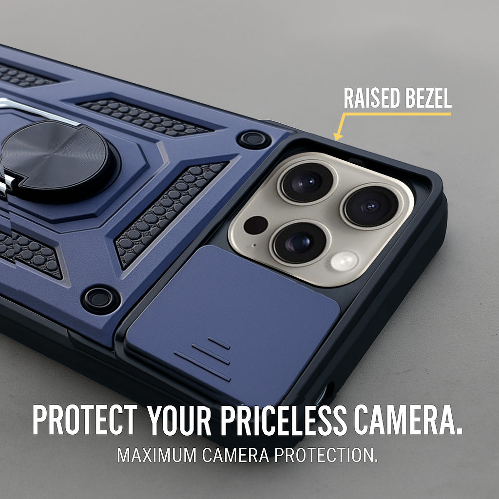 For iPhone 15 Pro Max Back Cover Case (Hybrid Dual Armor Polycarbonate)