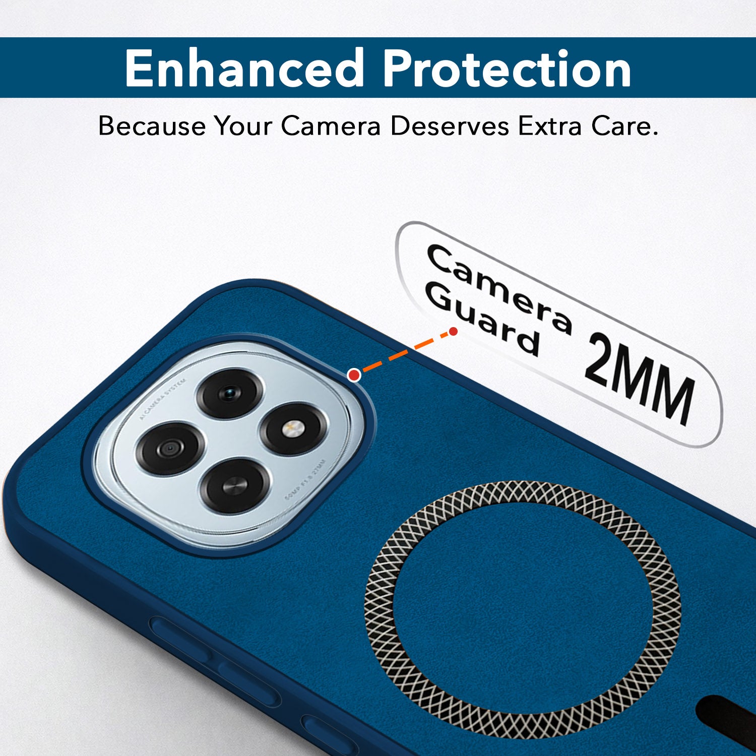 For Oppo F29 Back Cover Case Leather Finish (MagSafe Compatible Wireless Charging | Soft Touch | Camera Bump Protection)