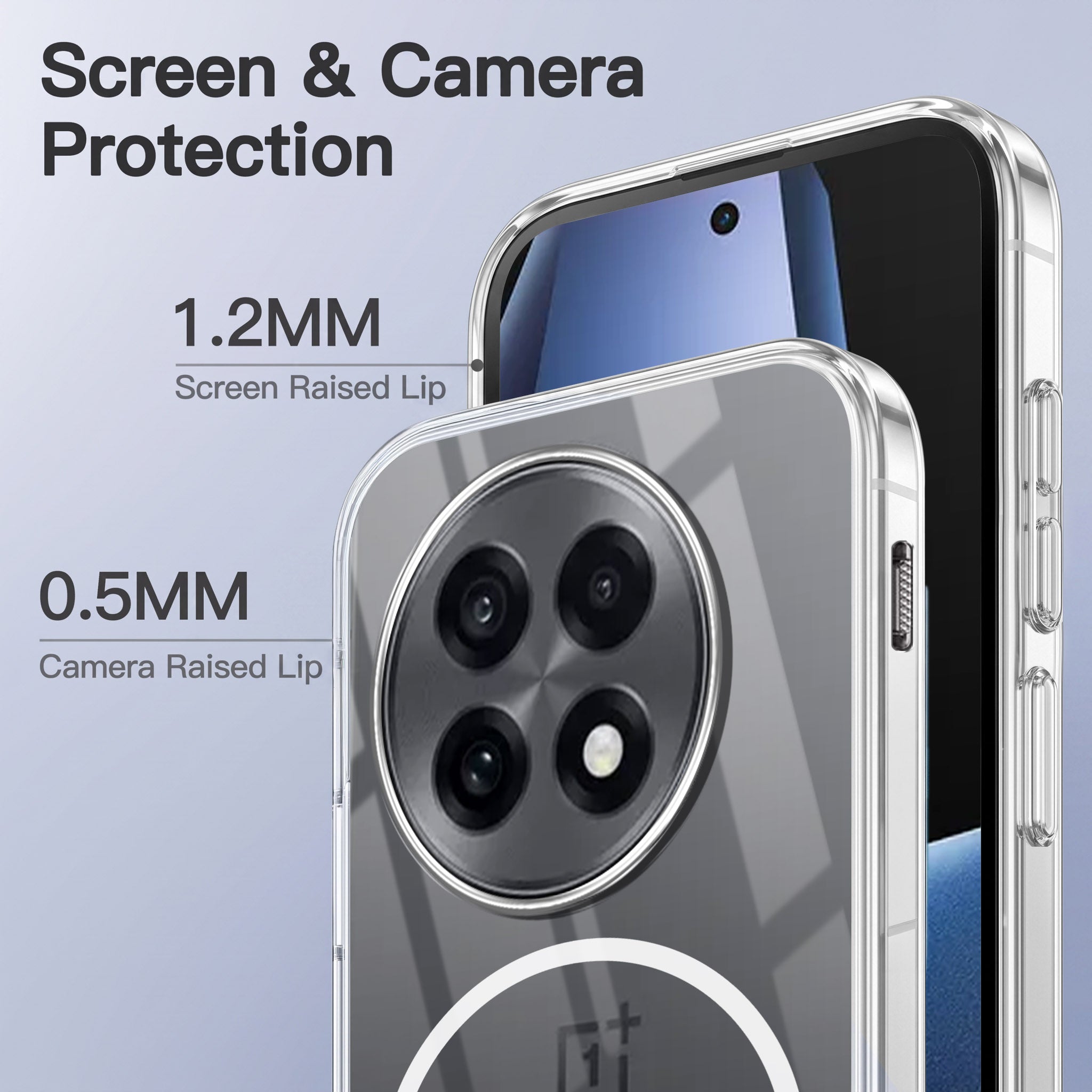 For OnePlus 13R 5G Back Case Cover Crystal Anti Yellow (Unbreakable PC | MagSafe Wireless Charging Support |Camera Protection Bump)