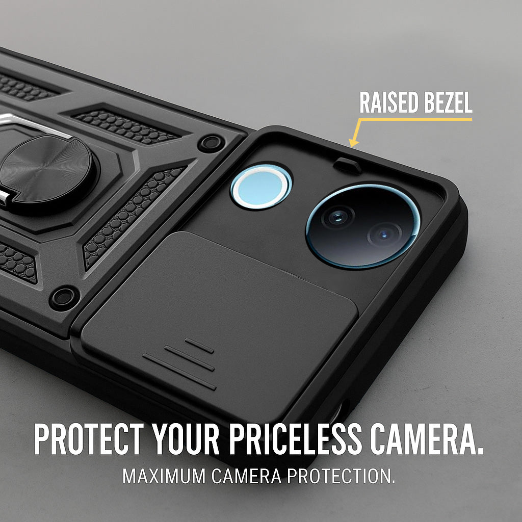 For Vivo iQOO Z10R Back Cover Case (Hybrid Dual Armor Polycarbonate)