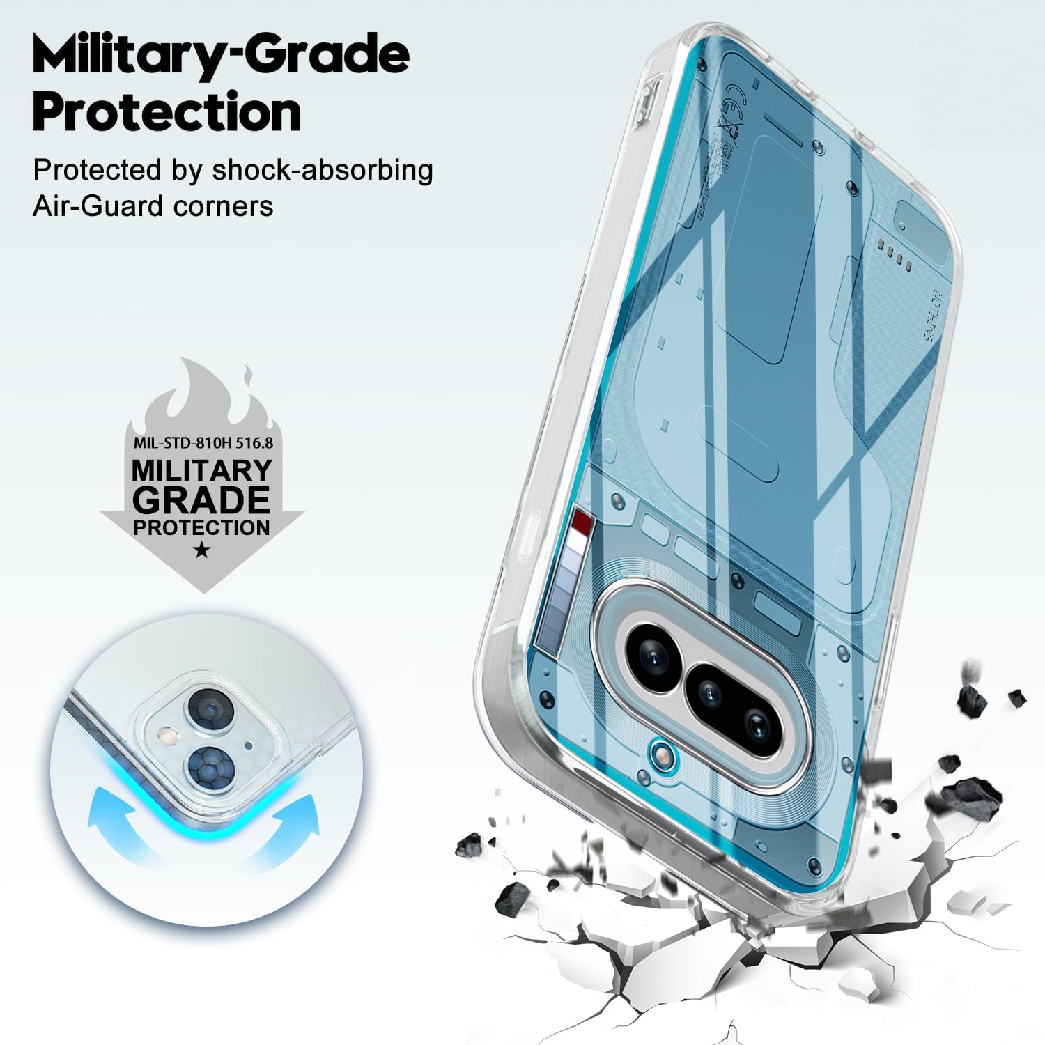 For Nothing Phone 4A 5G Back Cover Case Silicone (Clear Shockproof Case with Camera Protection | Soft and Flexible | Transparent)