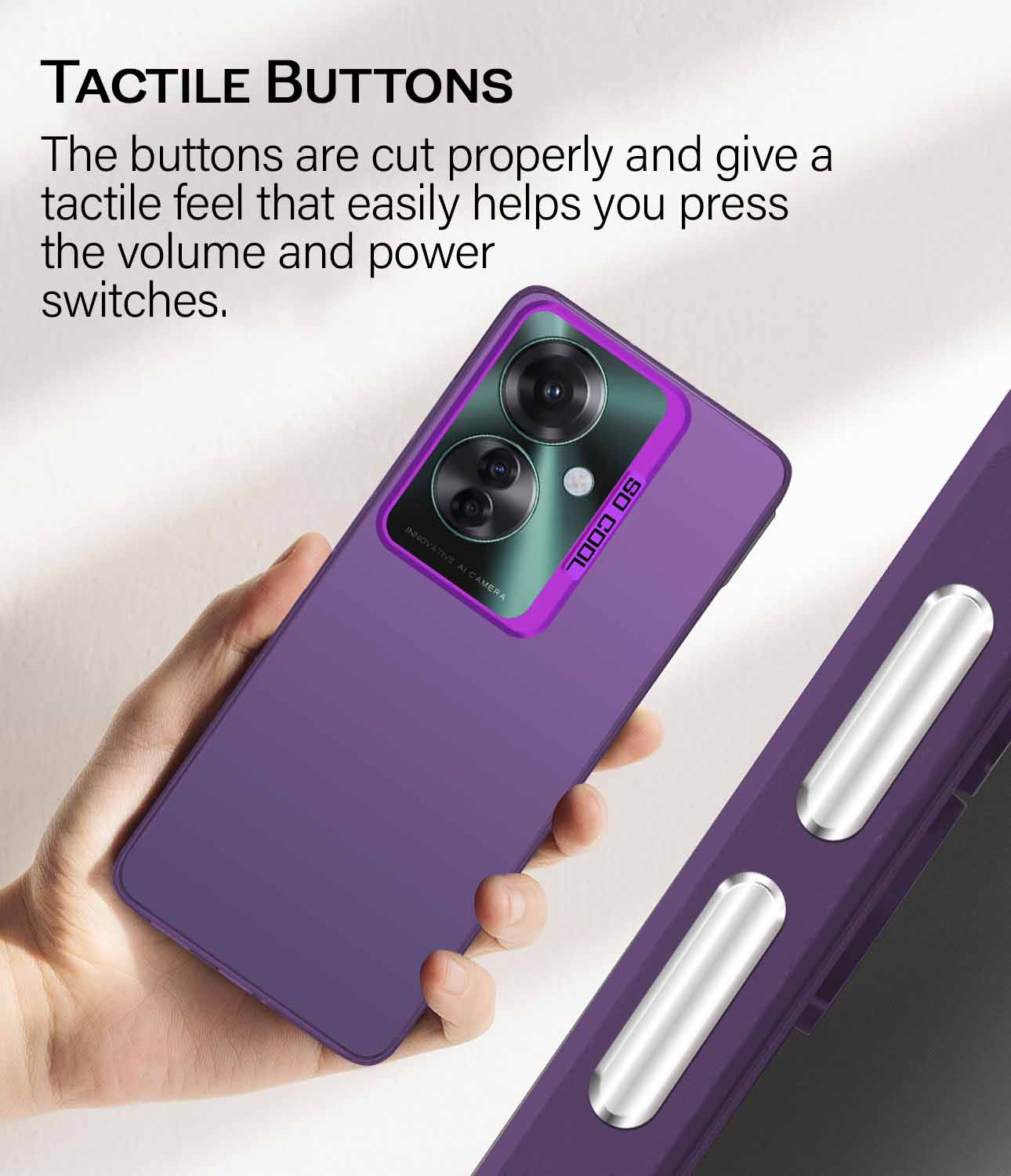 For Oppo Reno11 F 5G | Oppo Reno 11F 5G Hard Back Cover Case (Velvet Touch | Professional Glossy Finish | Camera Protection Bump)