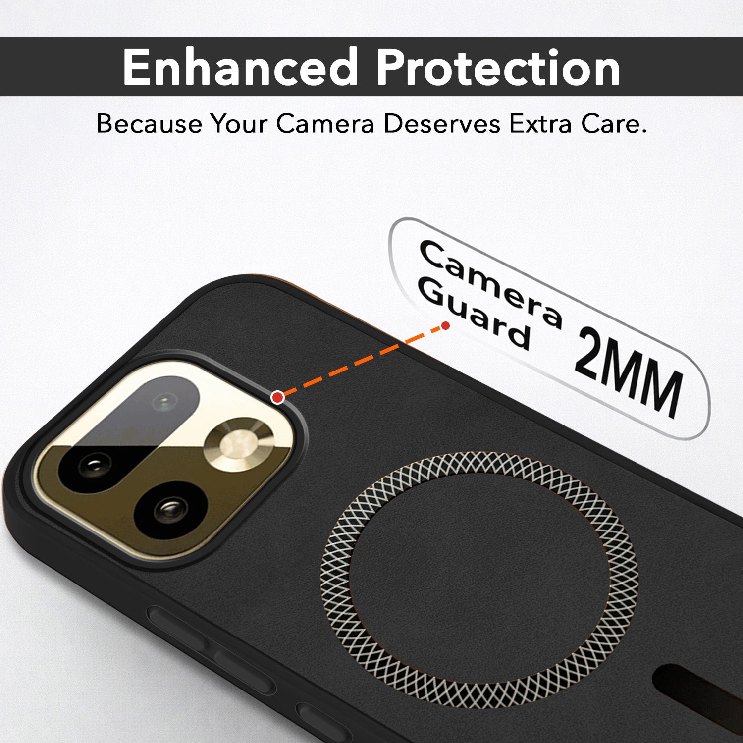 For Realme 16 Pro Plus 5G Back Cover Case Leather Finish (MagSafe Compatible Wireless Charging | Soft Touch | Camera Bump Protection)