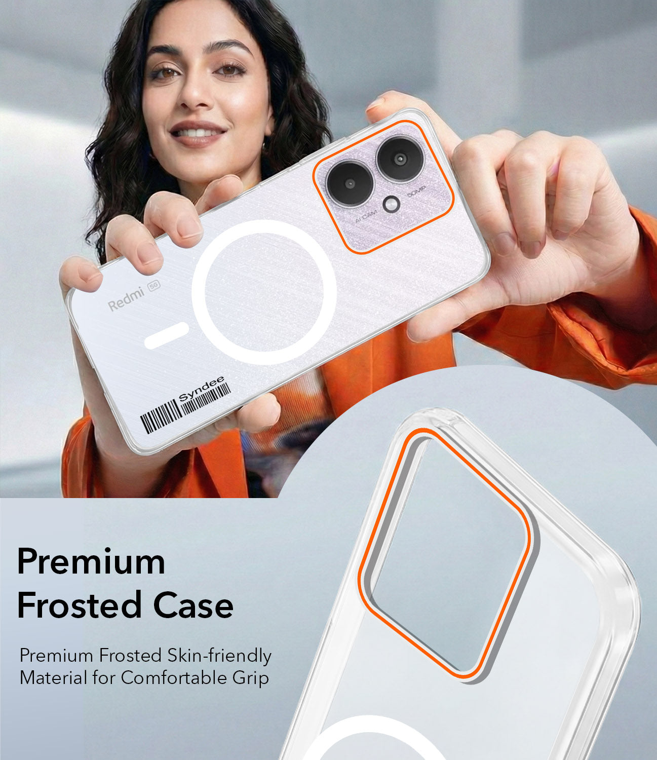 For Xiaomi Redmi 13C 5G Back Cover Case (Soft Touch | Camera Bump Protection | MagSafe Compatible | Matte Finish)