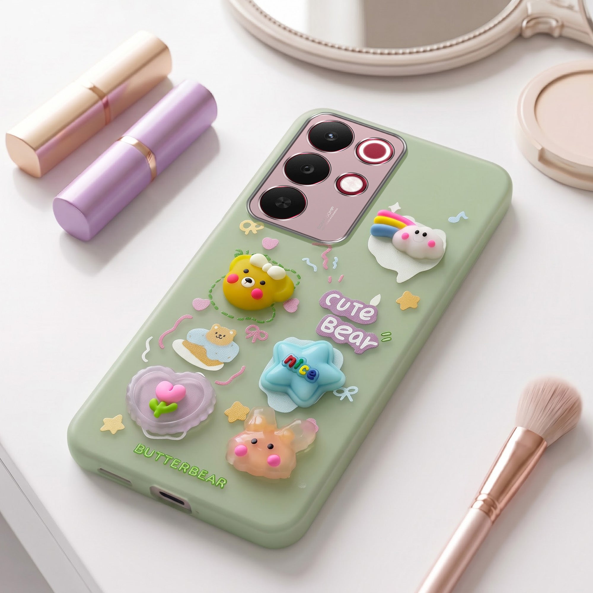 For Realme 15X Back Cover Case (3D Cute Cartoons | Hard Back Side Soft | Matte Premium Finish | HD Printing)