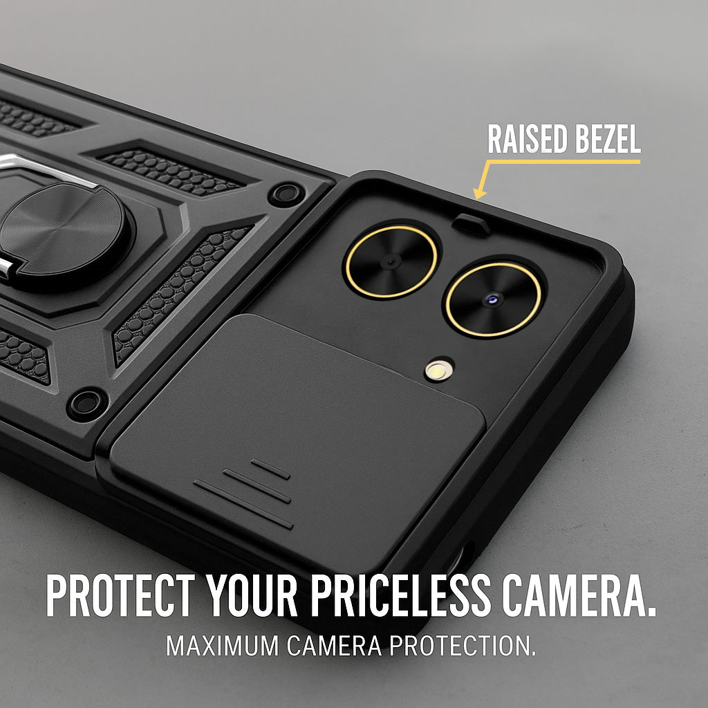 For Poco C71 Back Cover Case (Hybrid Dual Armor Polycarbonate)