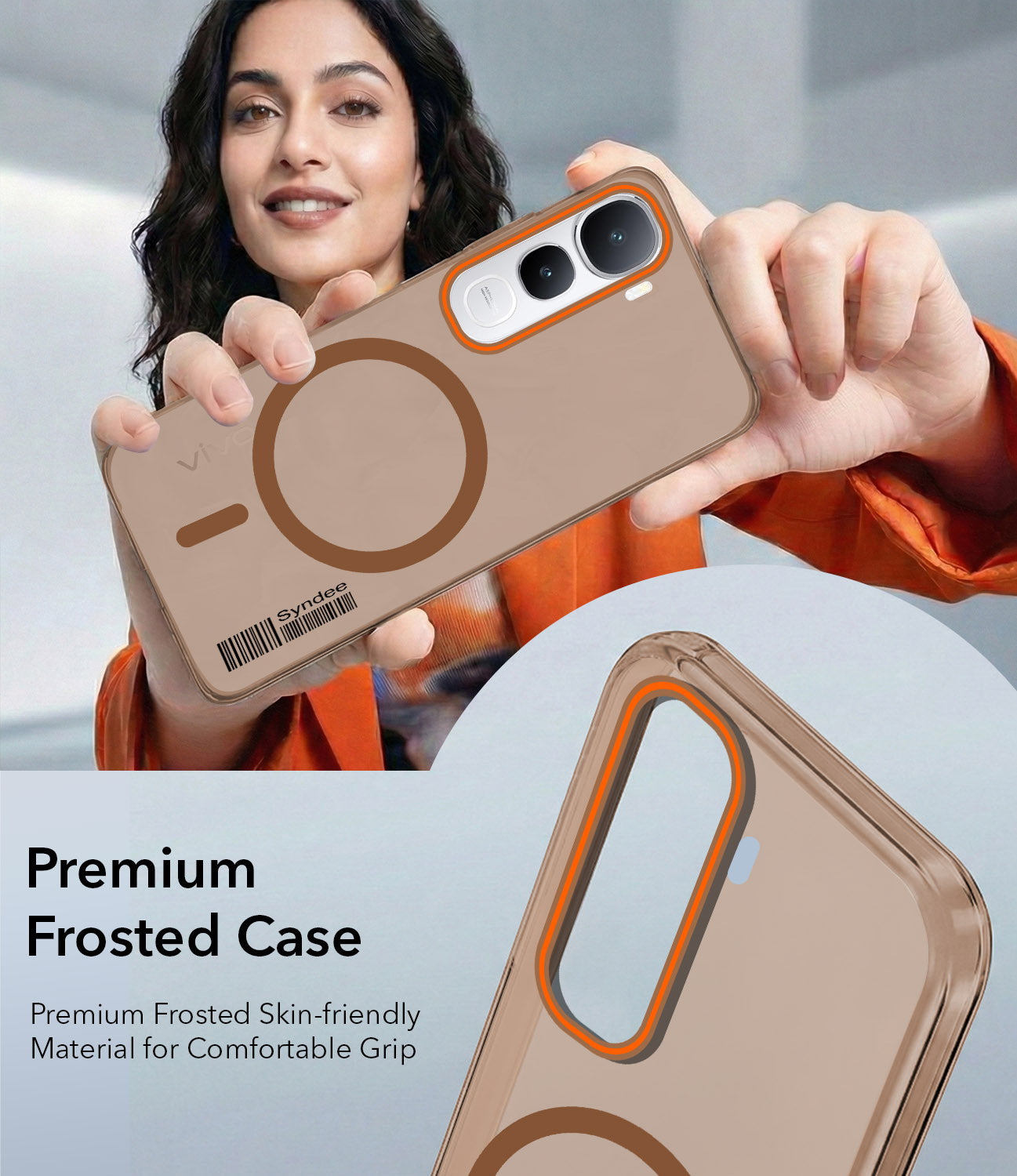 For Vivo Y400 Back Cover Case (Soft Touch | Camera Bump Protection | MagSafe Compatible | Matte Finish)