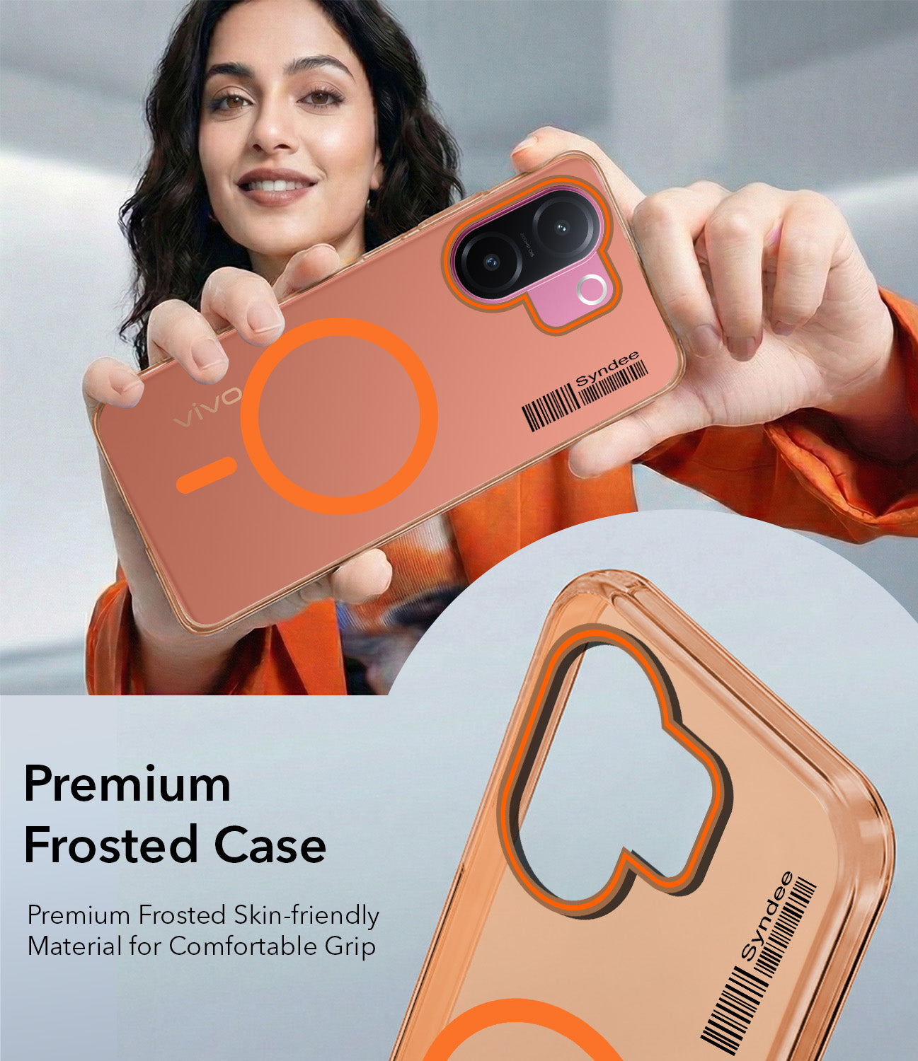 For Vivo V60e Back Cover Case (Soft Touch | Camera Bump Protection | MagSafe Compatible | Matte Finish)