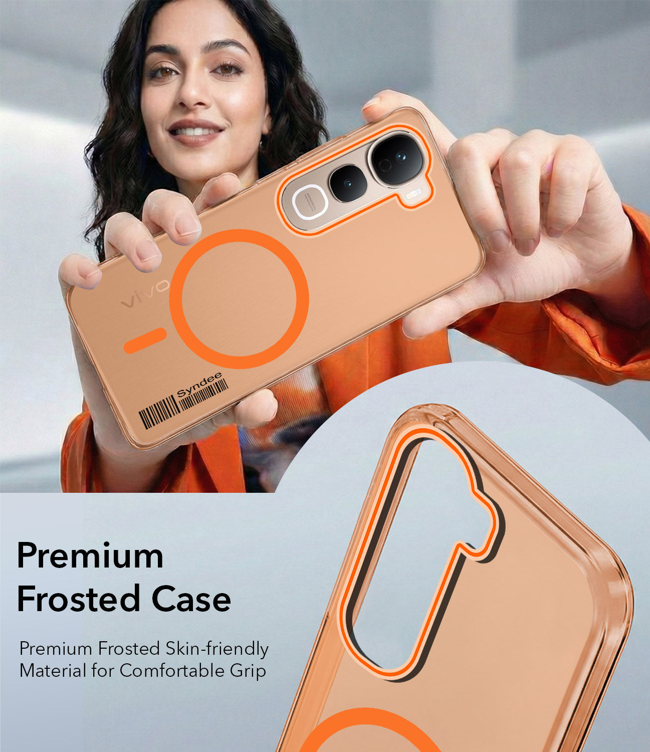 For Vivo Y400 Pro Back Cover Case (Soft Touch | Camera Bump Protection | MagSafe Compatible | Matte Finish)