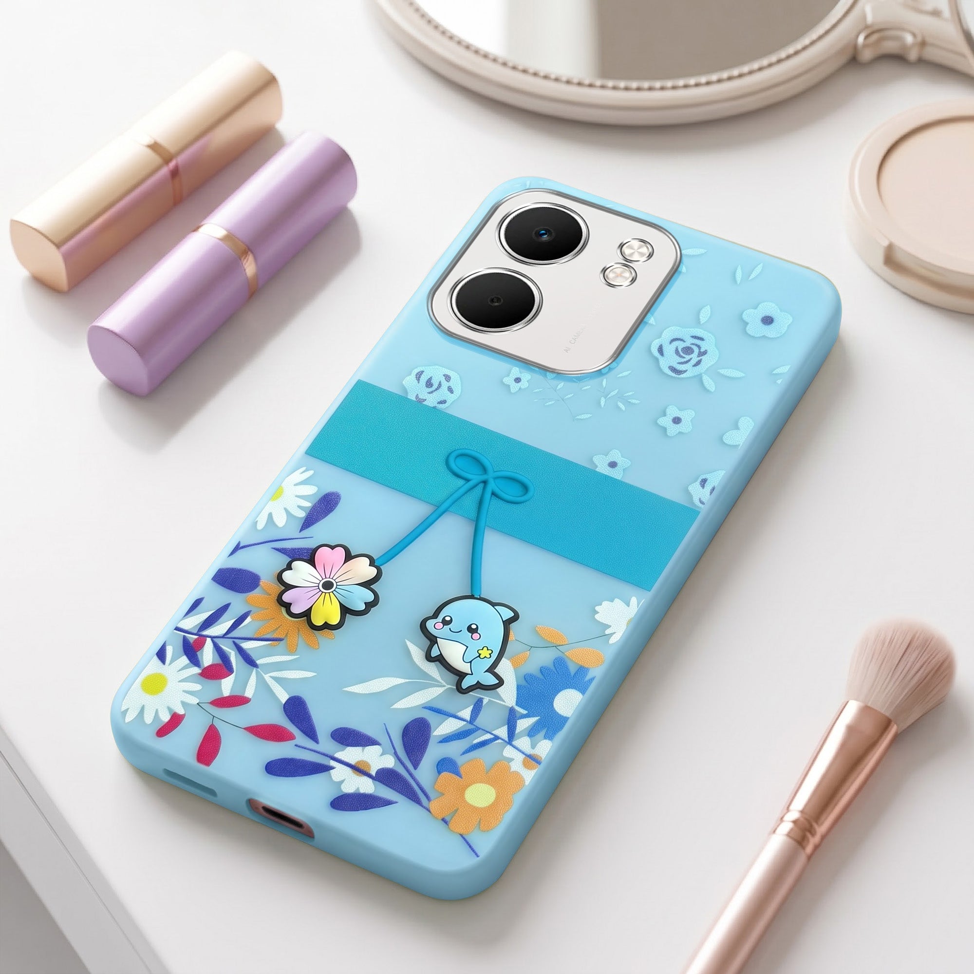 For Oppo A5X Back Cover Case (3D Cute Cartoons | Hard Back Side Soft | Matte Premium Finish | HD Printing) (Copy)