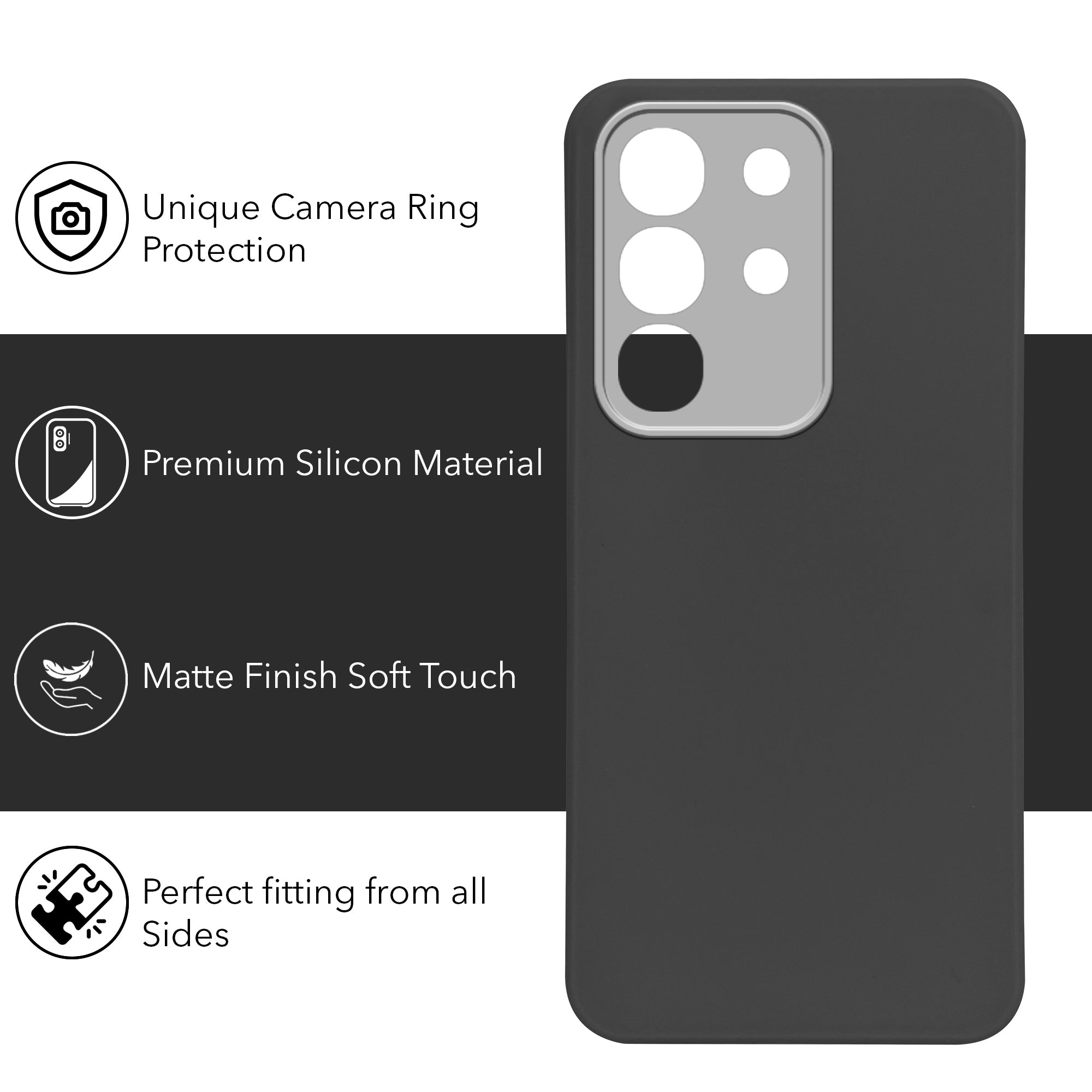 For Vivo iQOO Z10x Back Cover Case ( Dual Color Matte Finish