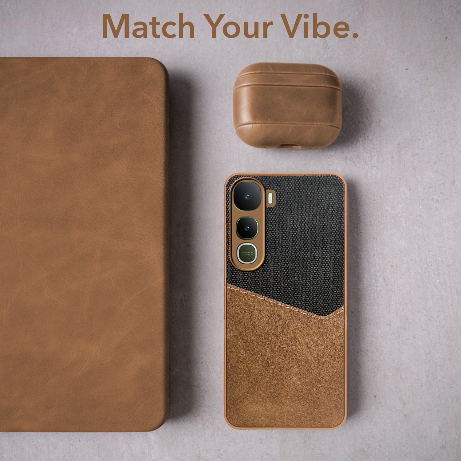 For Vivo Y400 Back Cover Case (Dual PU Leather Stitch | Professional Minimalist | Soft and Flexible)