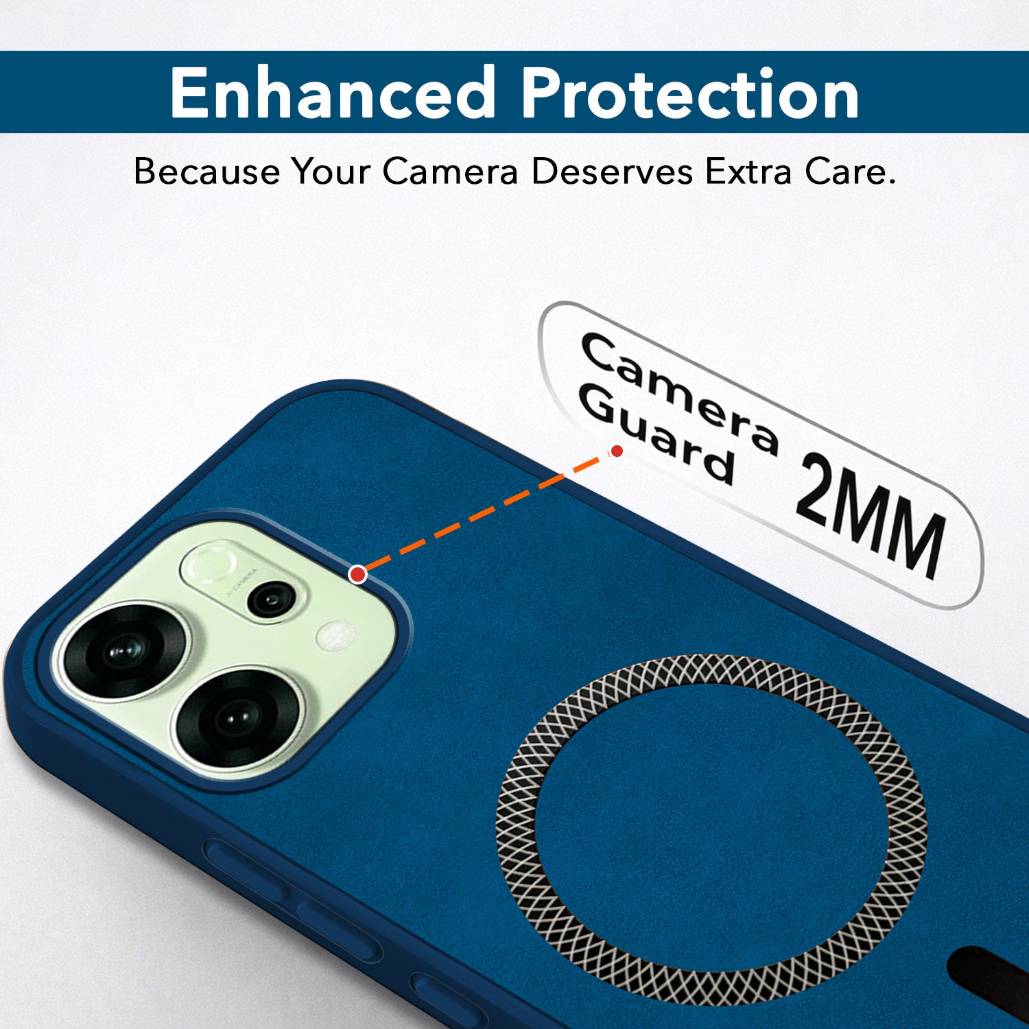 For Oppo Reno14 5G | Oppo Reno 14 5G Back Cover Case Leather Finish (MagSafe Compatible Wireless Charging | Soft Touch | Camera Bump Protection)