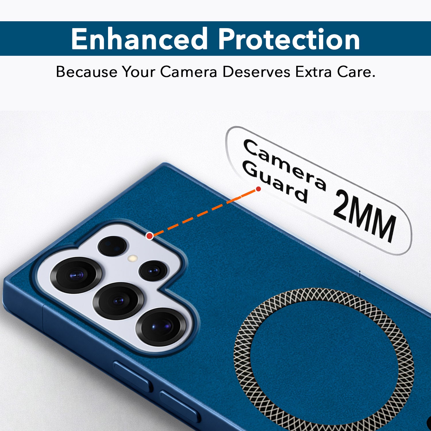 For Samsung Galaxy S25 Ultra Back Cover Case (Sleek Leather Finish | MagSafe Compatible Wireless Charging | Camera Bump Protection)
