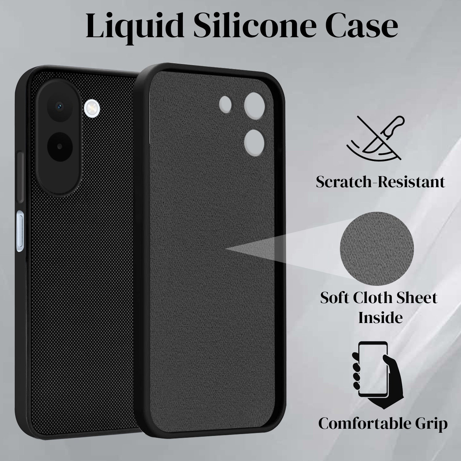 For OnePlus N6X Back Cover Case Rubberised (Textured Grip Design| Micro-Fiber Cloth Inside | Slim and Light Weight | Soft Touch and Feel)