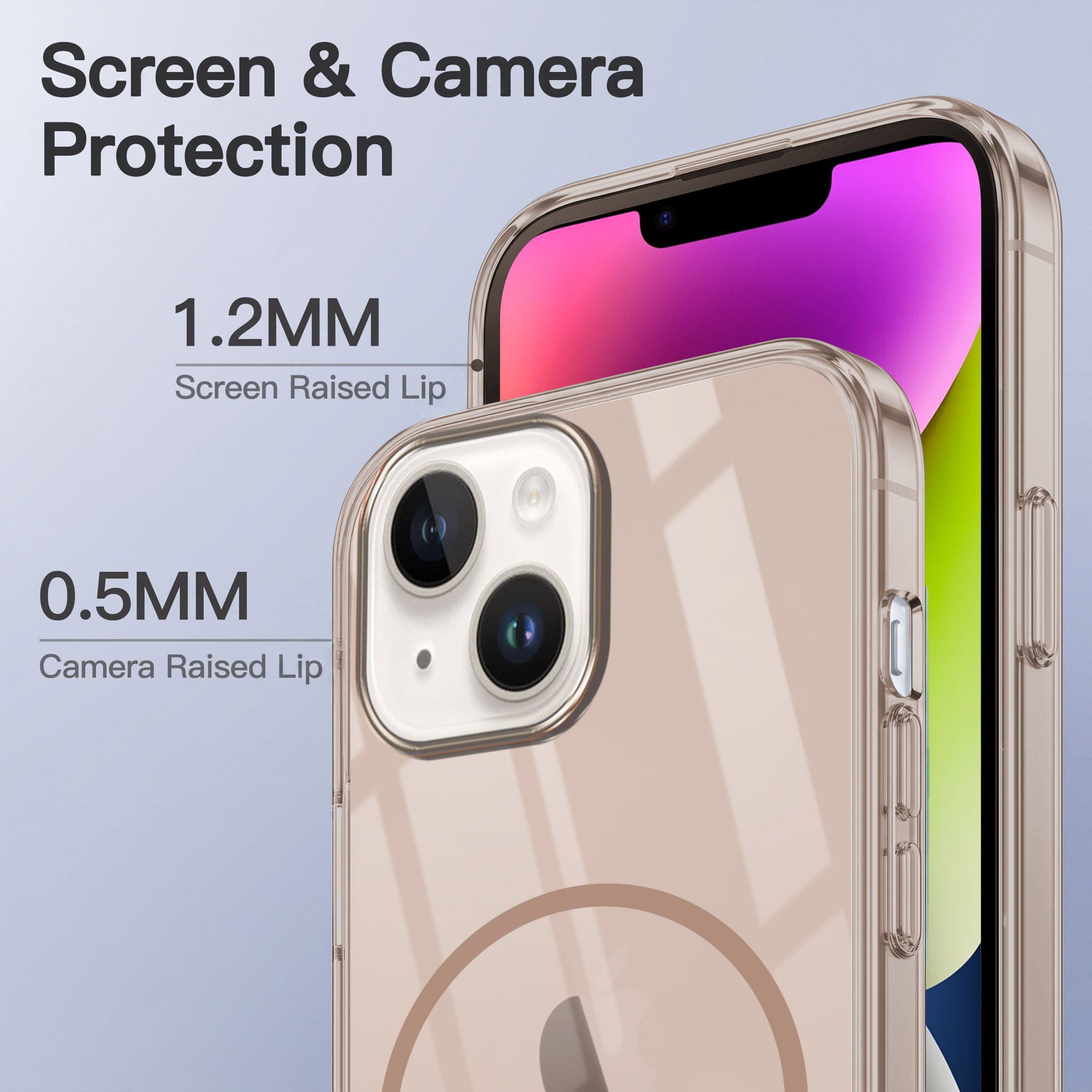 For Apple iPhone 14 Plus Back Case Cover Crystal Anti Yellow (Unbreakable PC | MagSafe Wireless Charging Support |Camera Protection Bump)