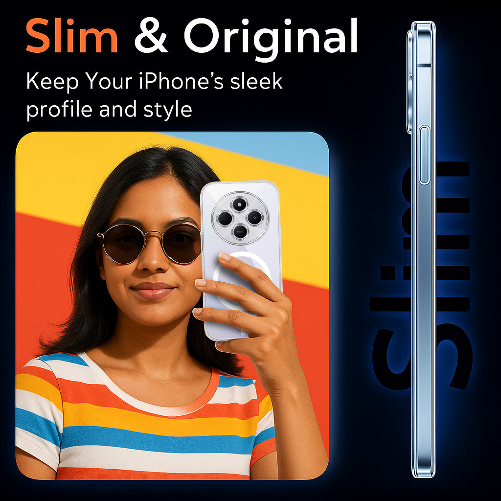 For Redmi A4 5G | Xiaomi Redmi 14C Back Cover Case Lifetime Anti-Yellow MagSafe Compatible Clear (Sleek Hard Crystal | Shockproof and Camera Protection)