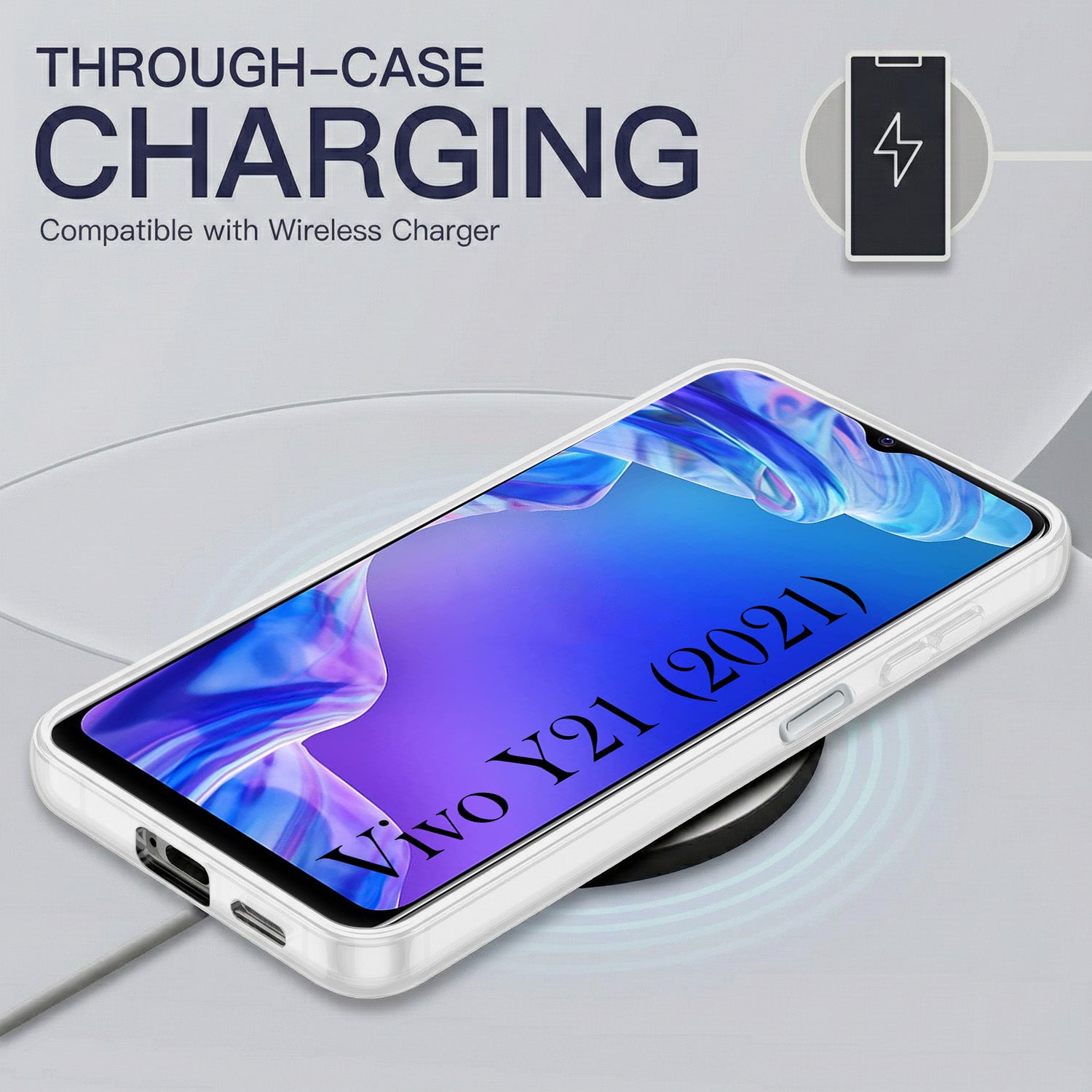 For Vivo Y21 2021 Back Cover Case Silicone (Slim Paper Thin | Camera Protection Bump | Minimalist Professional | Soft Flexible)