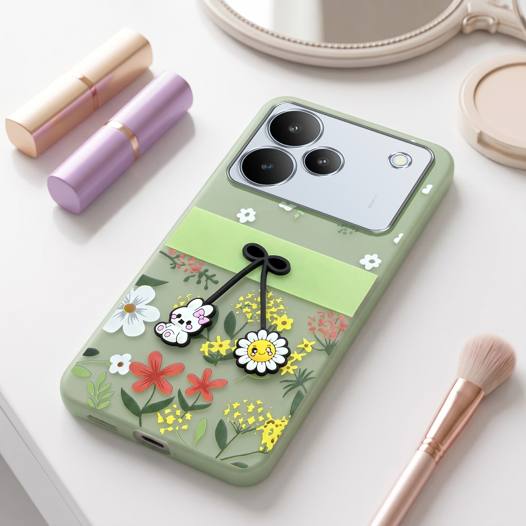 For Realme P4 Back Cover Case (3D Cute Cartoons | Hard Back Side Soft | Matte Premium Finish | HD Printing)