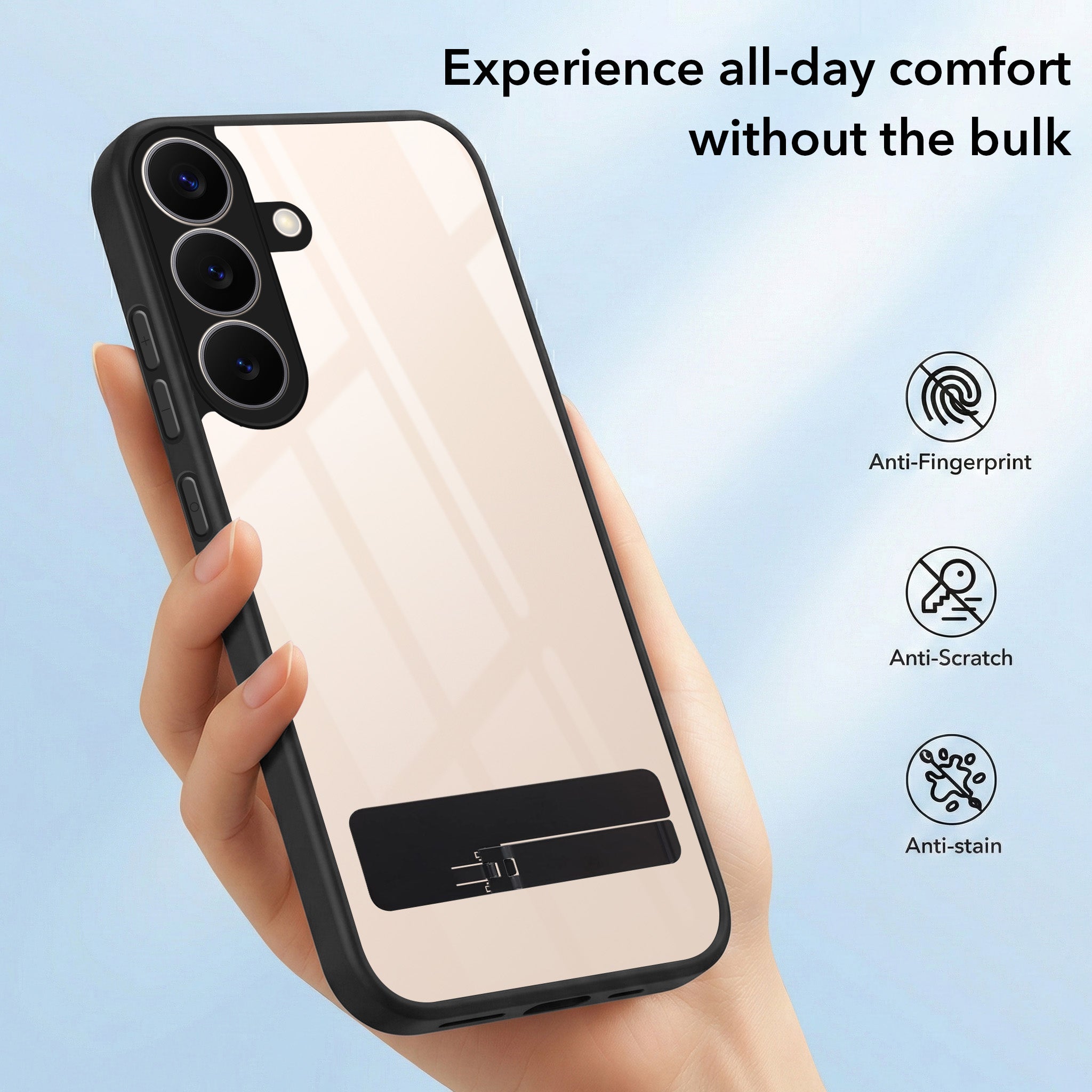 For Samsung Galaxy S26 Plus Back Cover Case (Built-in Stand | Lifetime Anti Yellow | Kickstand Shockproof | Camera Protection | MagSafe Compatible)