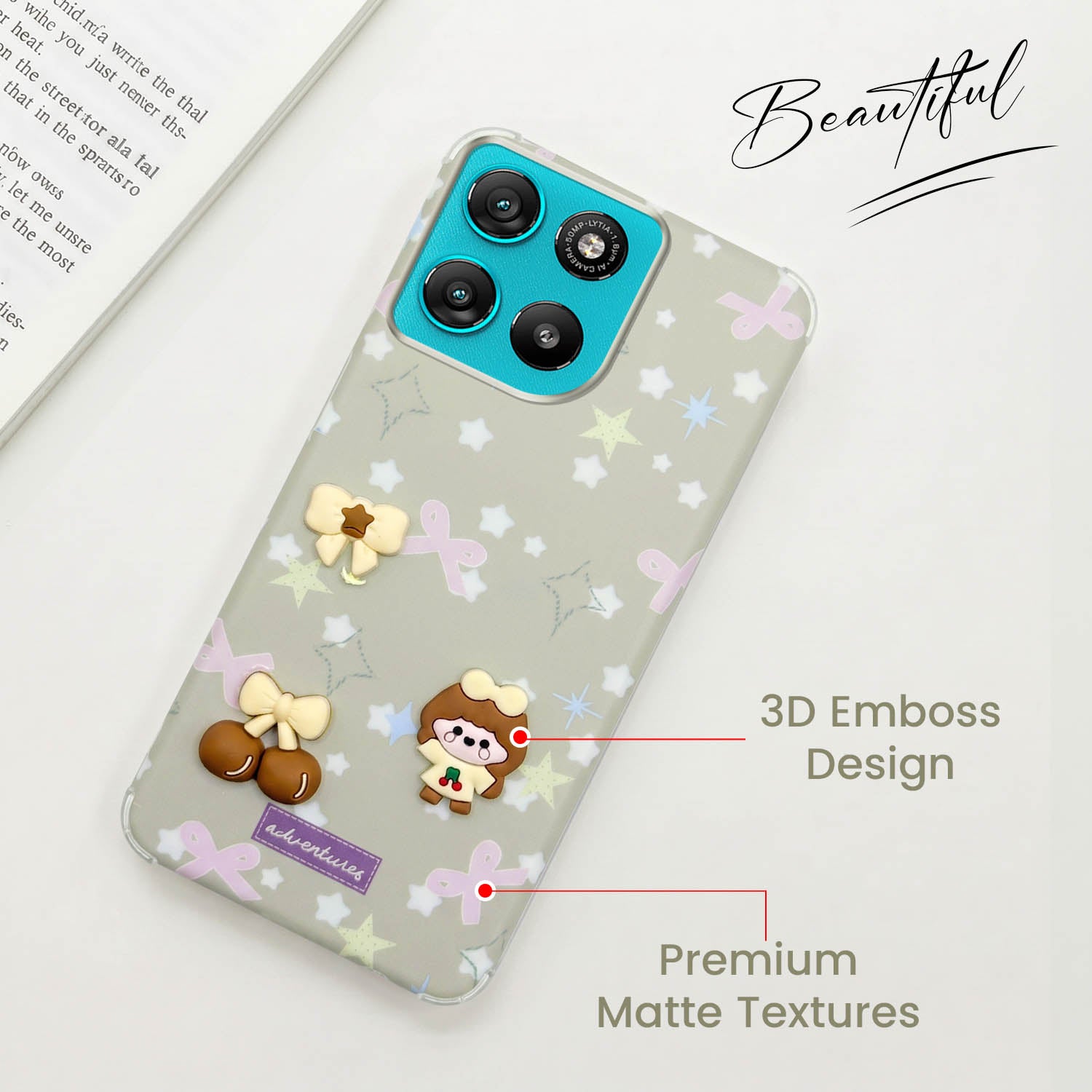 For Motorola Moto G67 Power | G57 Power Back Cover Case (3D Cute Cartoons | Hard Back Side Soft | Matte Premium Finish | HD Printing)