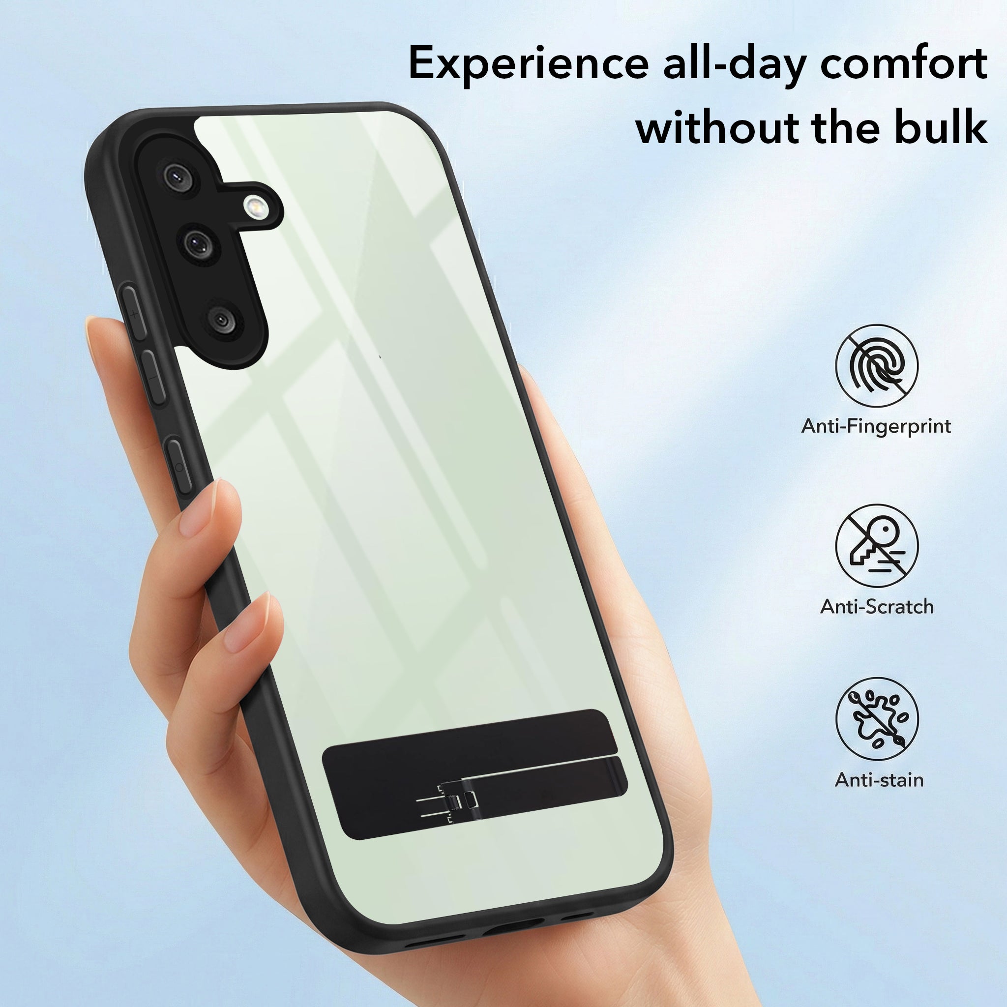 For Samsung Galaxy M56 | Samsung Galaxy F56 Back Cover Case (Built-in Stand | Lifetime Anti Yellow | Kickstand Shockproof | Camera Protection | MagSafe Compatible)