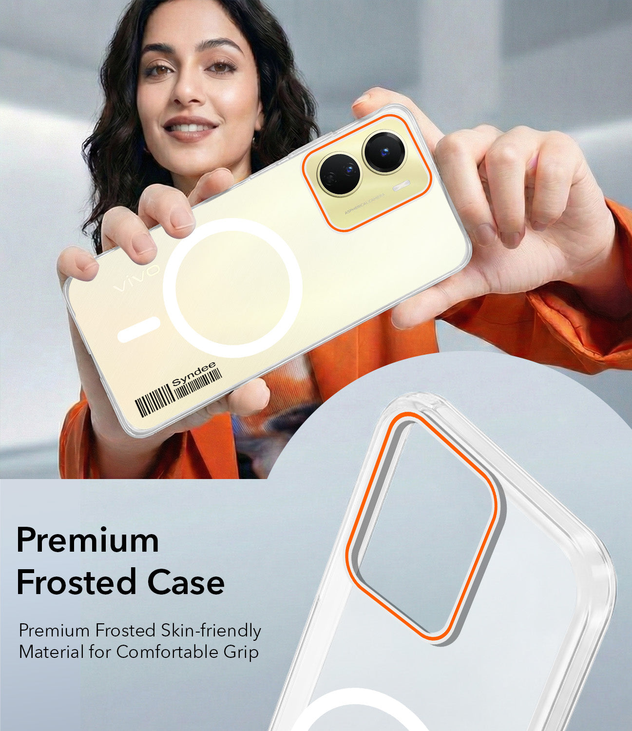 For Vivo Y16 Back Cover Case (Soft Touch | Camera Bump Protection | MagSafe Compatible | Matte Finish)