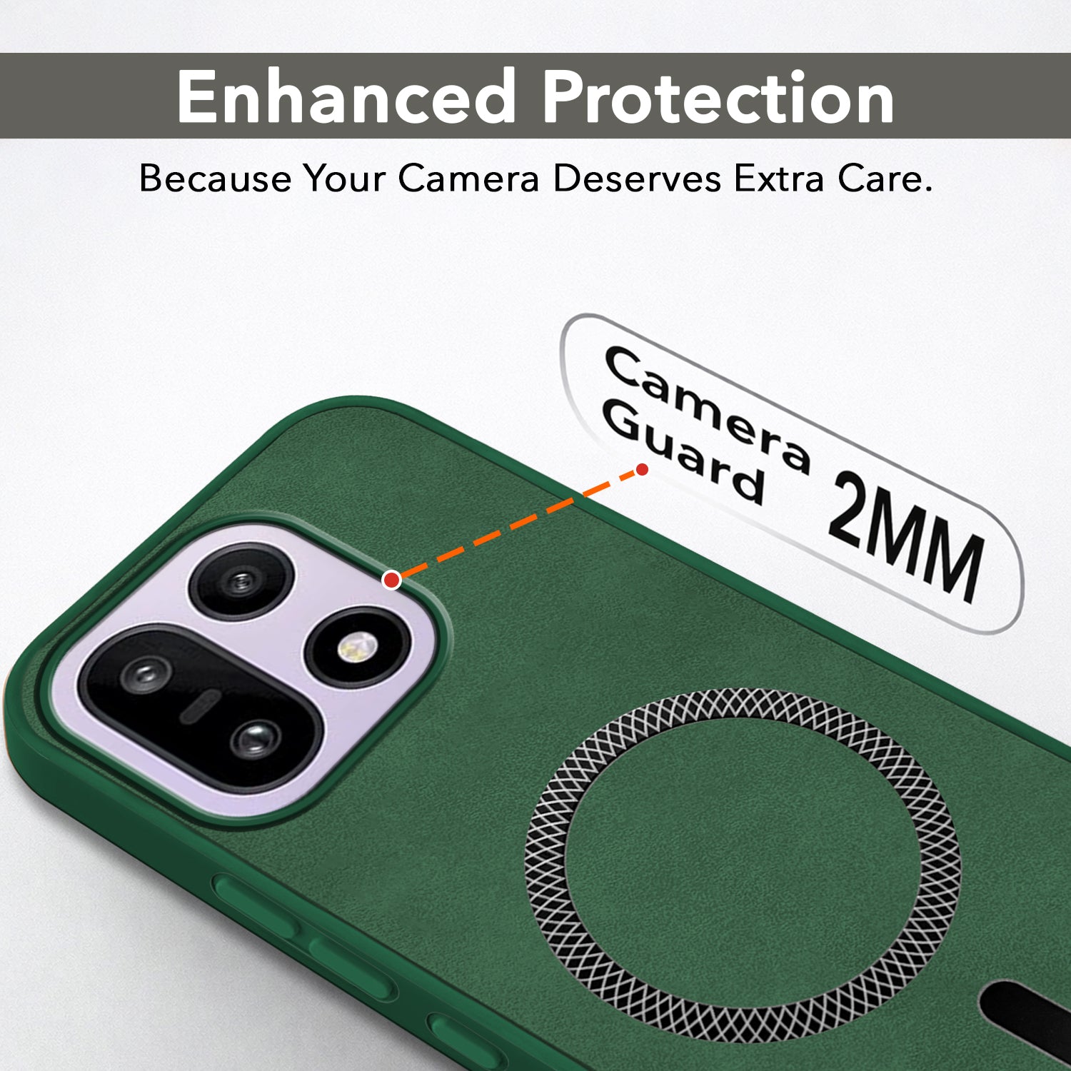 For OnePlus 15 5G Back Cover Case Leather Finish (MagSafe Compatible Wireless Charging | Soft Touch | Camera Bump Protection)