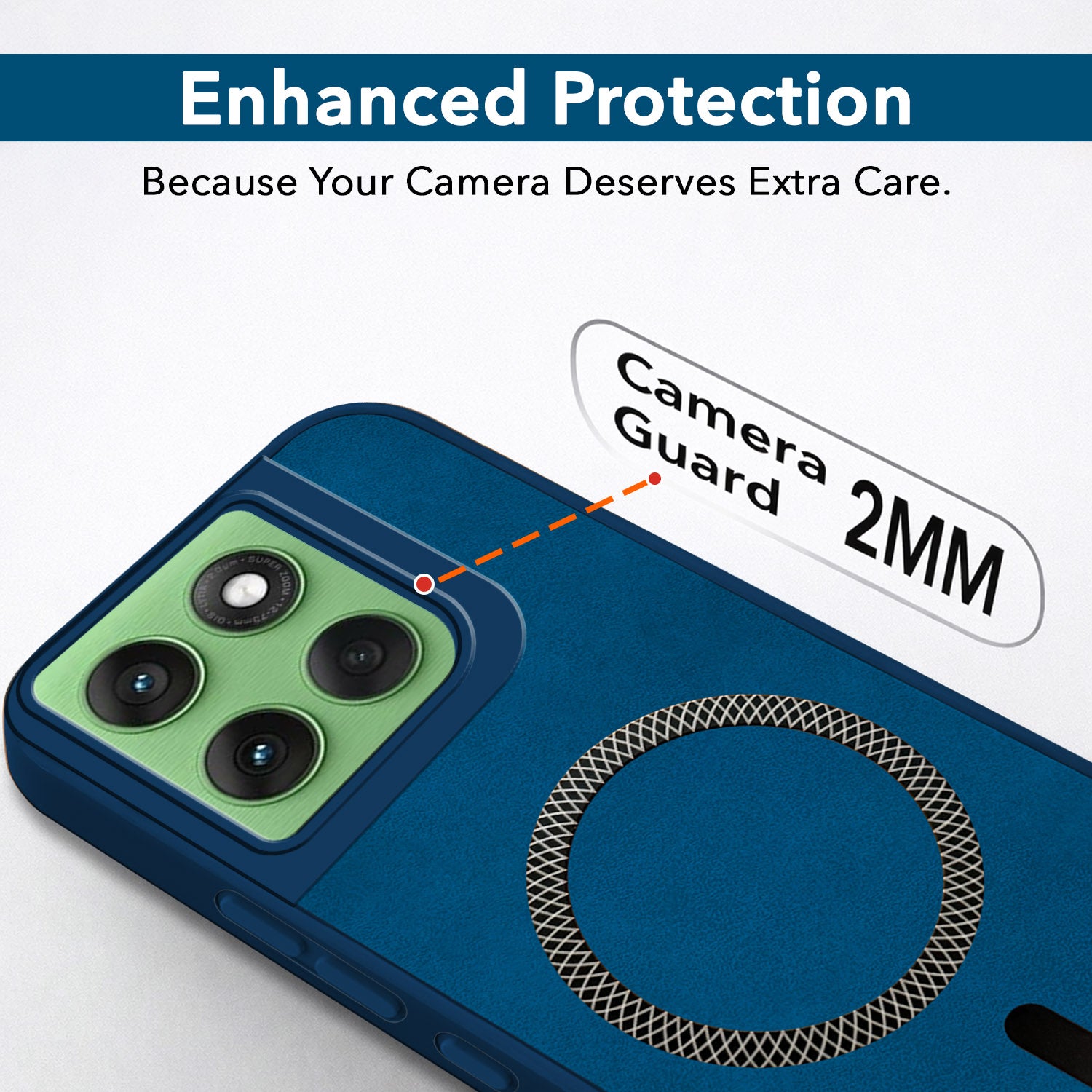 For Motorola Moto Edge 60 Back Cover Case Leather Finish (MagSafe Compatible Wireless Charging | Soft Touch | Camera Bump Protection)