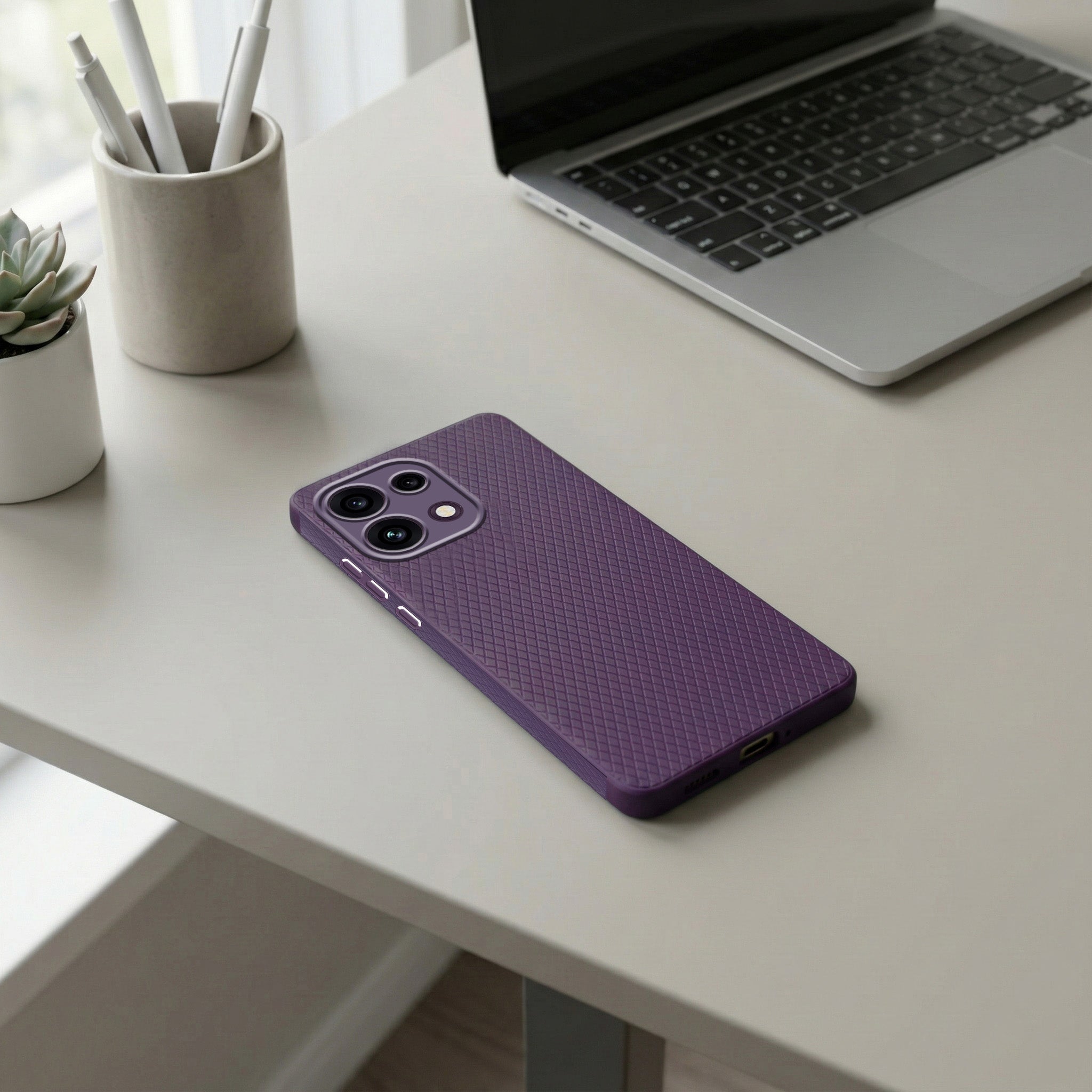 For Oppo Reno 16C 5G Back Cover Case Liquid Silicone (Camera Protection | Side Grip Texture | Soft and Flexible)