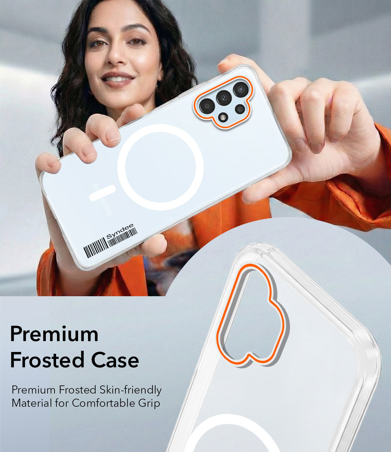 For Samsung Galaxy A13 4G Back Cover Case (Soft Touch | Camera Bump Protection | MagSafe Compatible | Matte Finish)