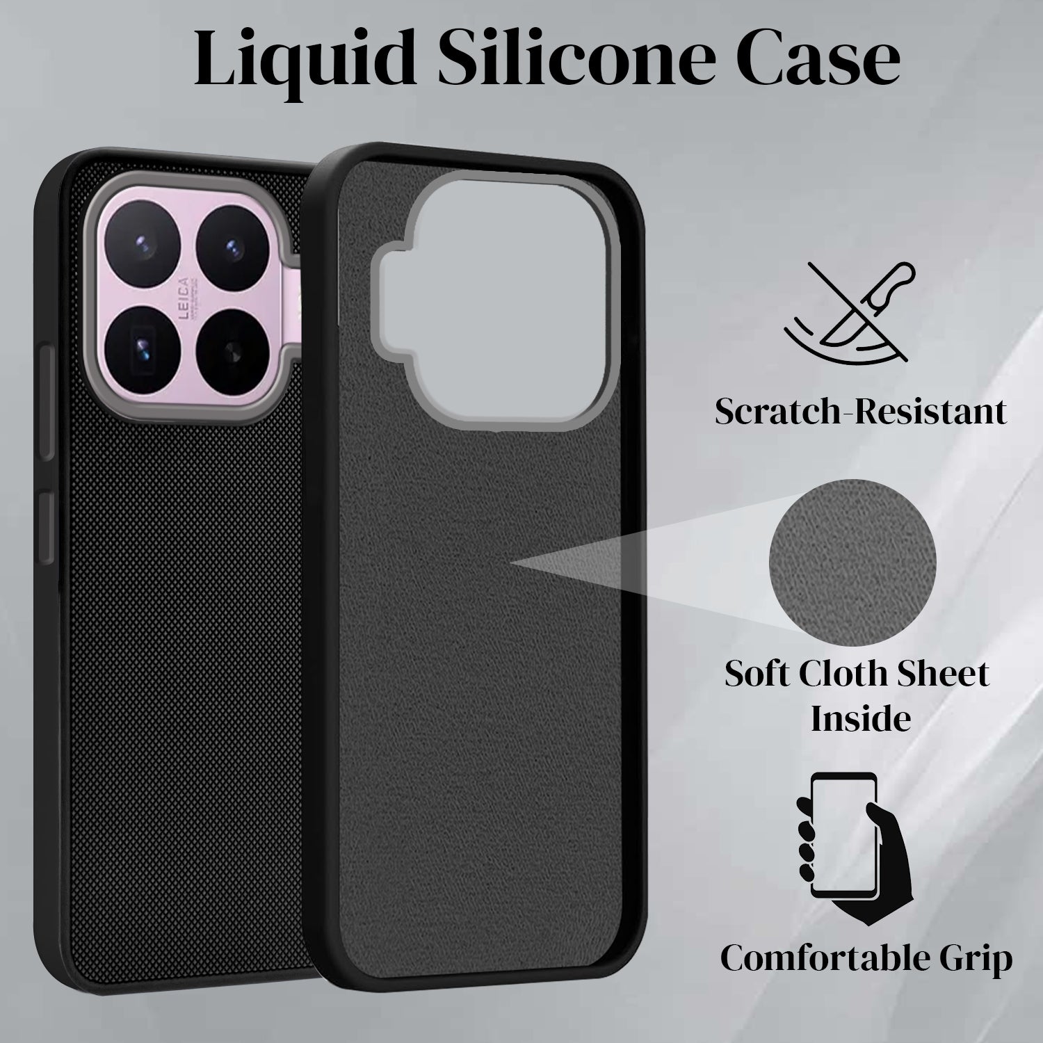 For XIAOMI 17T Back Cover Case Rubberised (Textured Grip Design| Micro-Fiber Cloth Inside | Slim and Light Weight | Soft Touch and Feel)