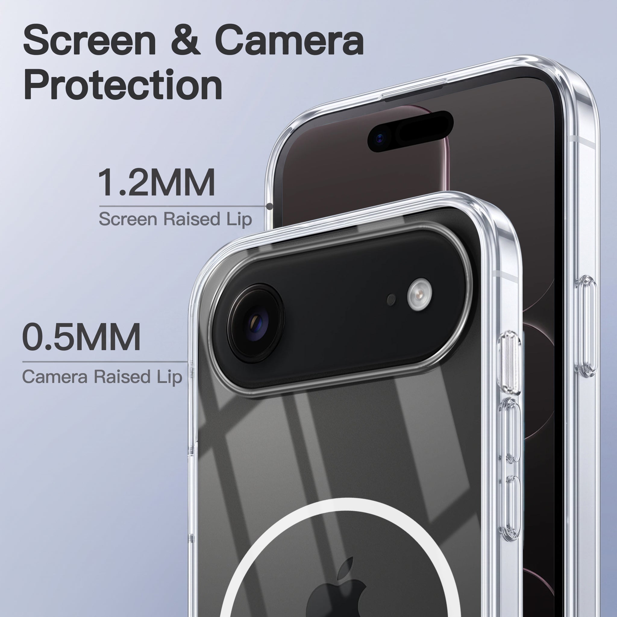 For Apple iPhone 17 Air Back Case Cover Crystal Anti Yellow (Unbreakable PC | MagSafe Wireless Charging Support |Camera Protection Bump)