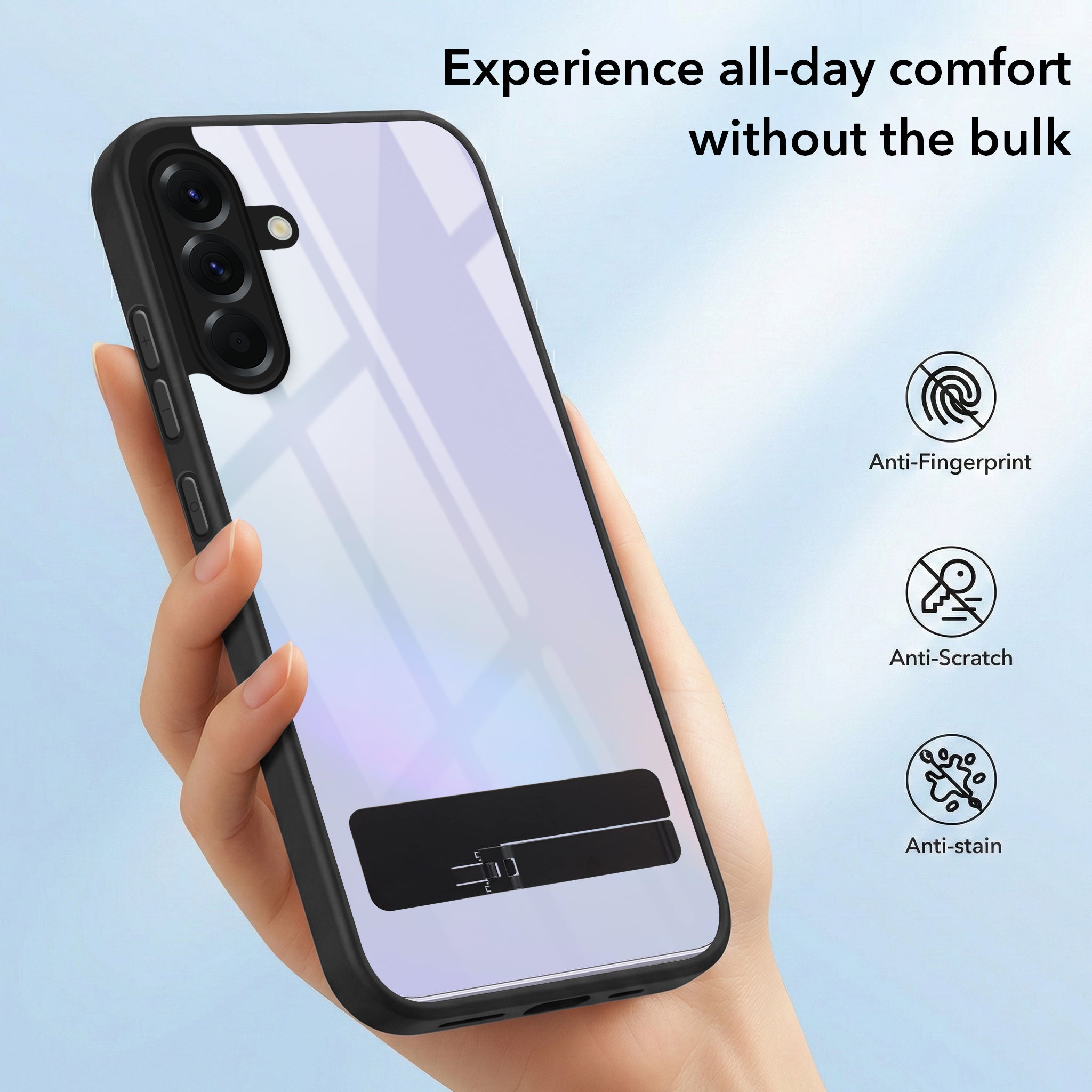 For Samsung Galaxy A36 5G Back Cover Case (Built-in Stand | Lifetime Anti Yellow | Kickstand Shockproof | Camera Protection | MagSafe Compatible)
